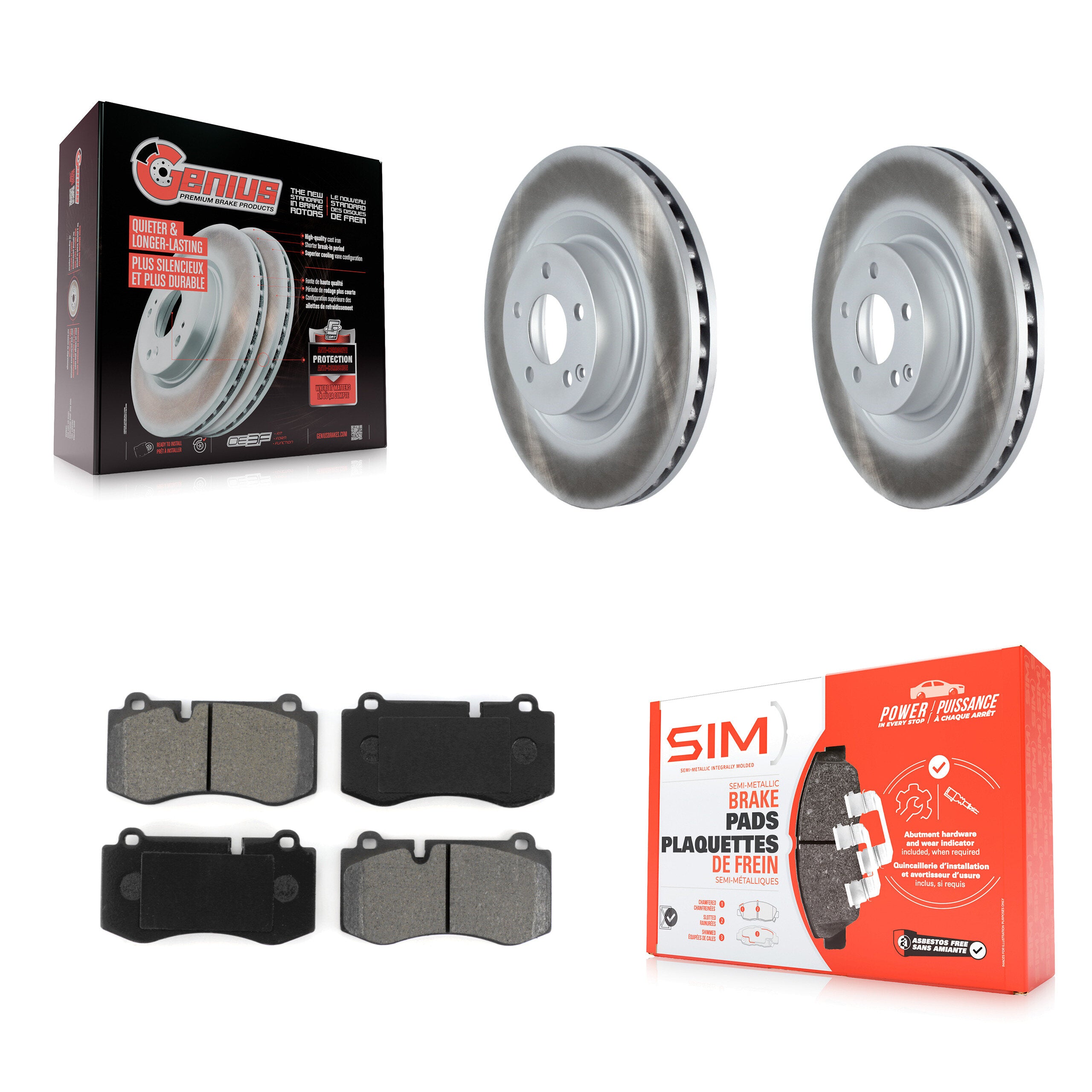 Transit Auto KGS-102134 Disc Brake Kit for 2007-2014 Mercedes-Benz S350, Mercedes-Benz SL550 and More - Front