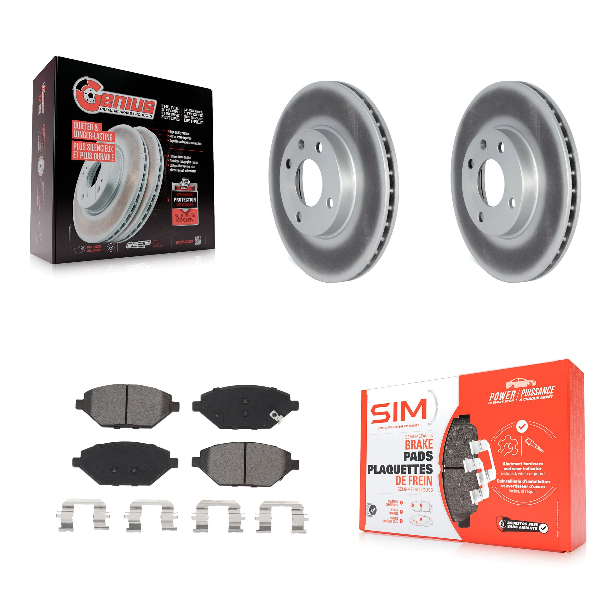 Transit Auto KGS-102246 Disc Brake Kit for 2016-2022 Chevrolet Spark - Front
