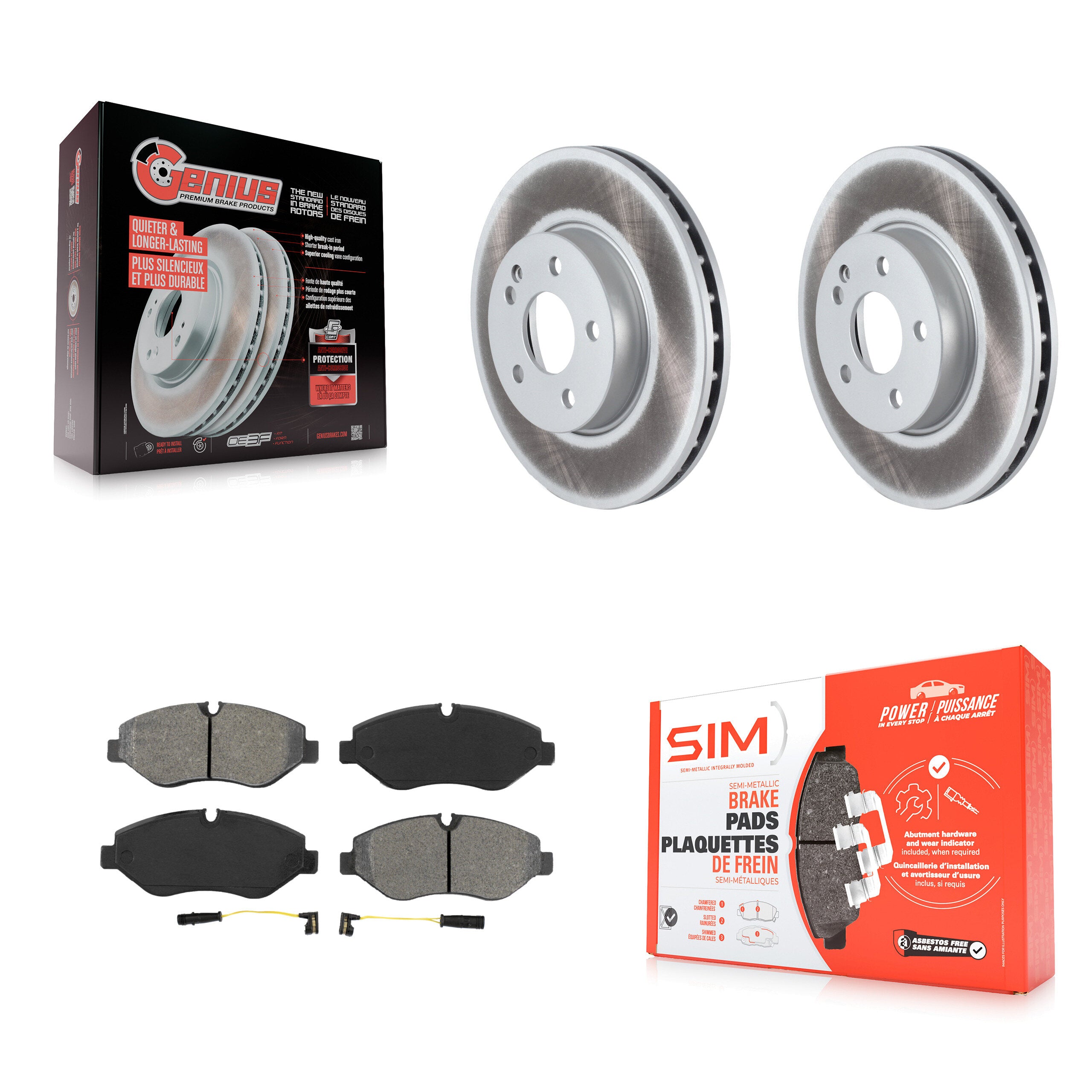 Transit Auto KGS-102249 Disc Brake Kit for 2016-2023 Mercedes-Benz Metris - Front