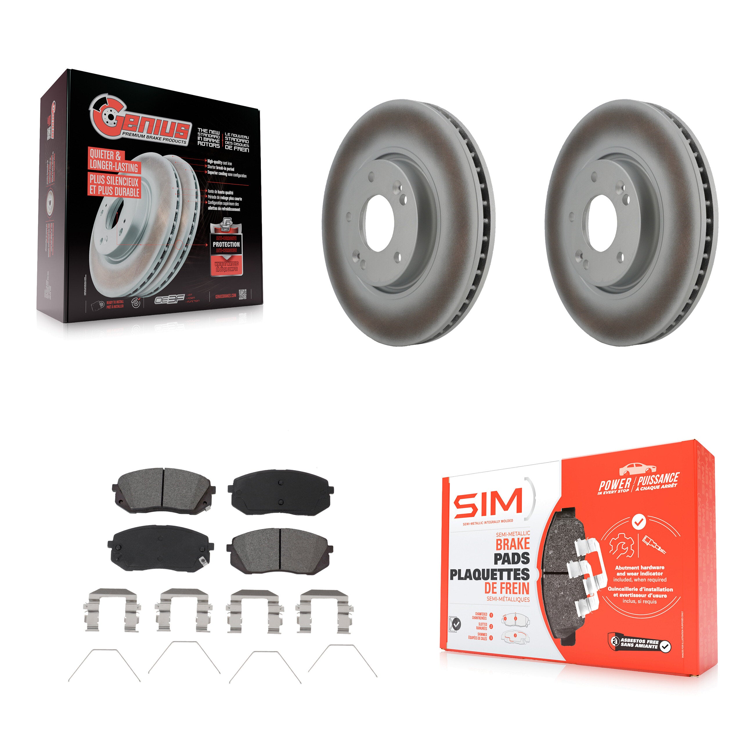 Transit Auto KGS-102251 Disc Brake Kit for 2017-2019 Kia Soul EV - Front