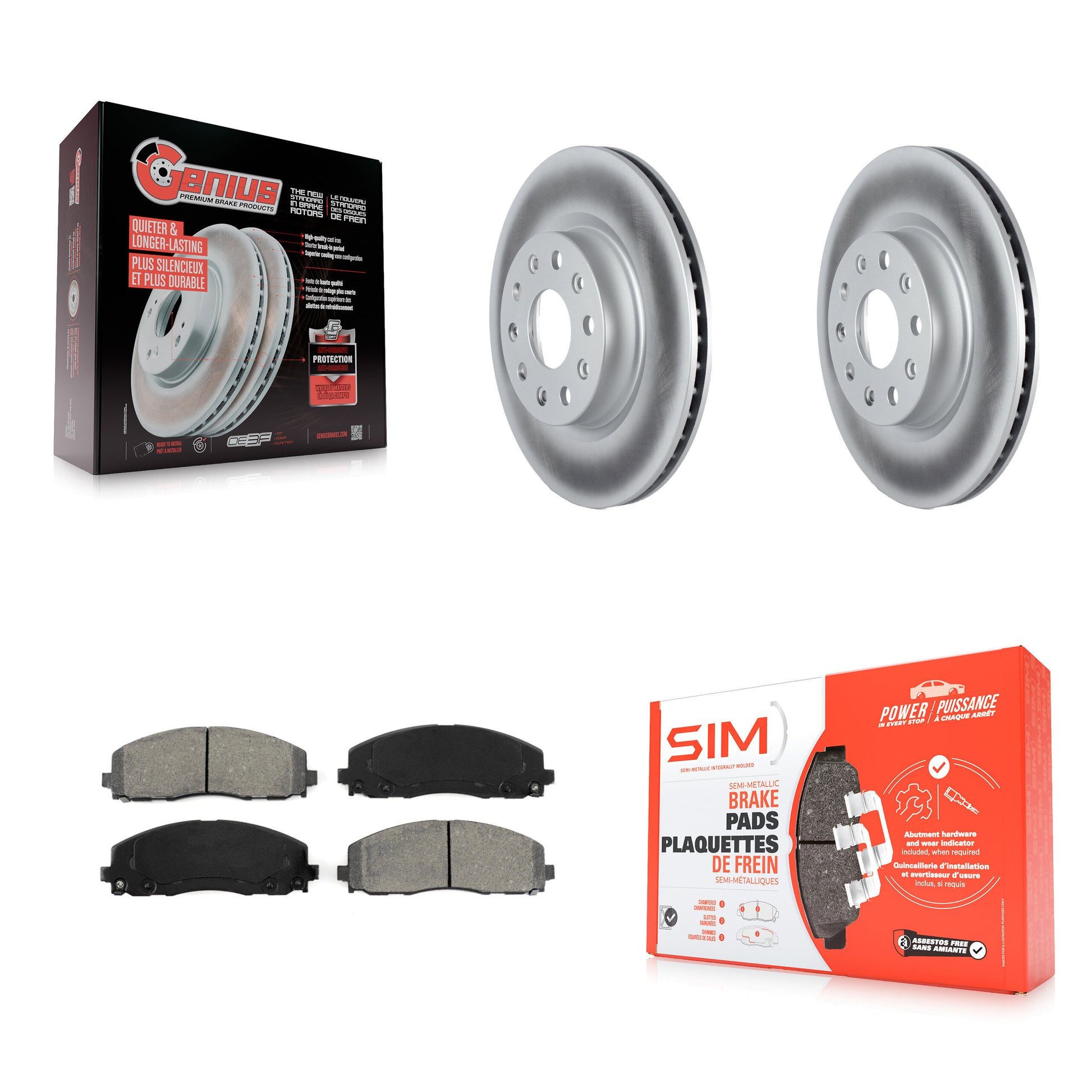 Transit Auto KGS-102258 Disc Brake Kit for 2021-2024 Jeep Wrangler - Front