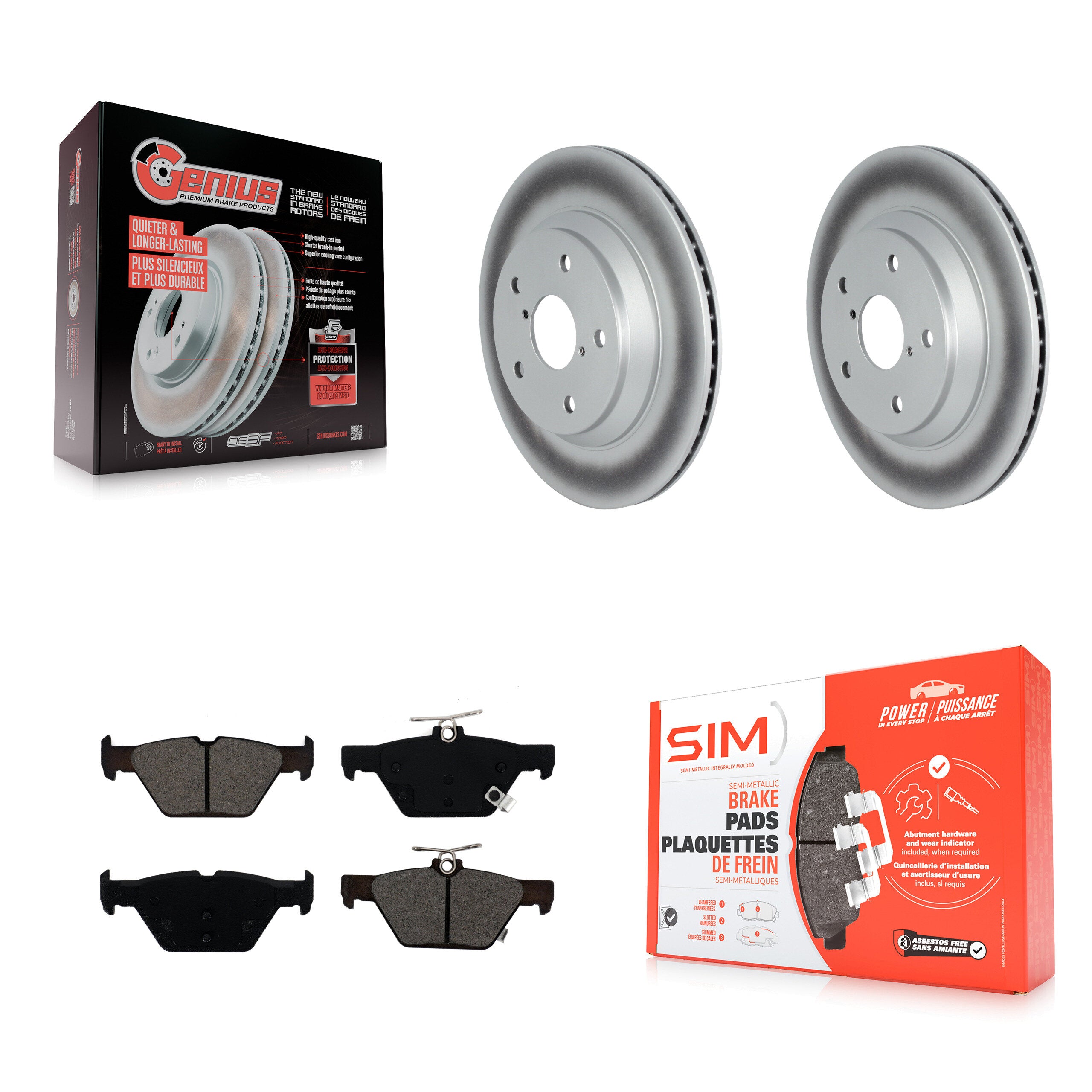 Transit Auto KGS-102302 Disc Brake Kit for 2019-2024 Subaru Crosstrek, Subaru Forester - Rear