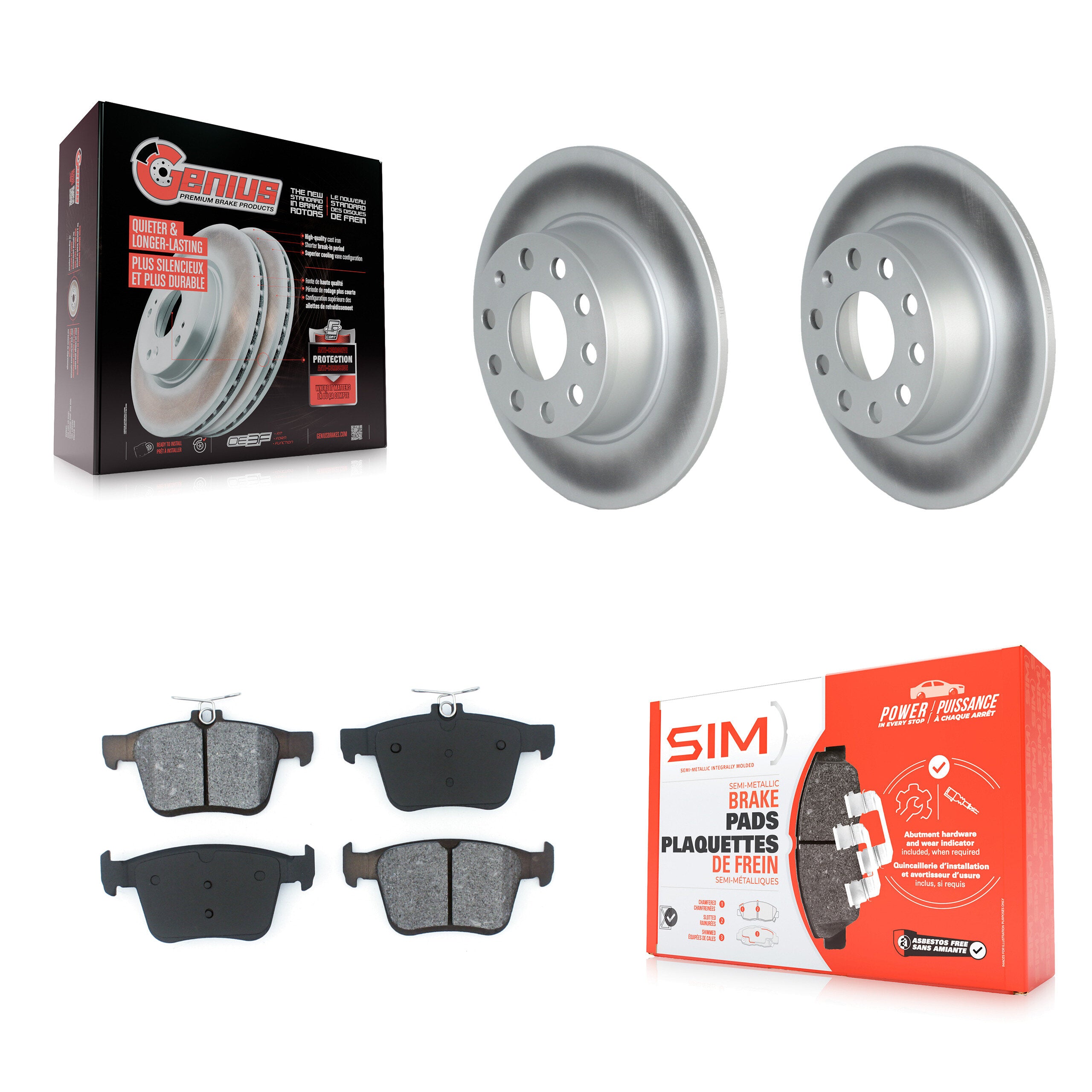 Transit Auto KGS-102305 Disc Brake Kit for 2019-2025 Volkswagen Jetta, Volkswagen Taos - Rear