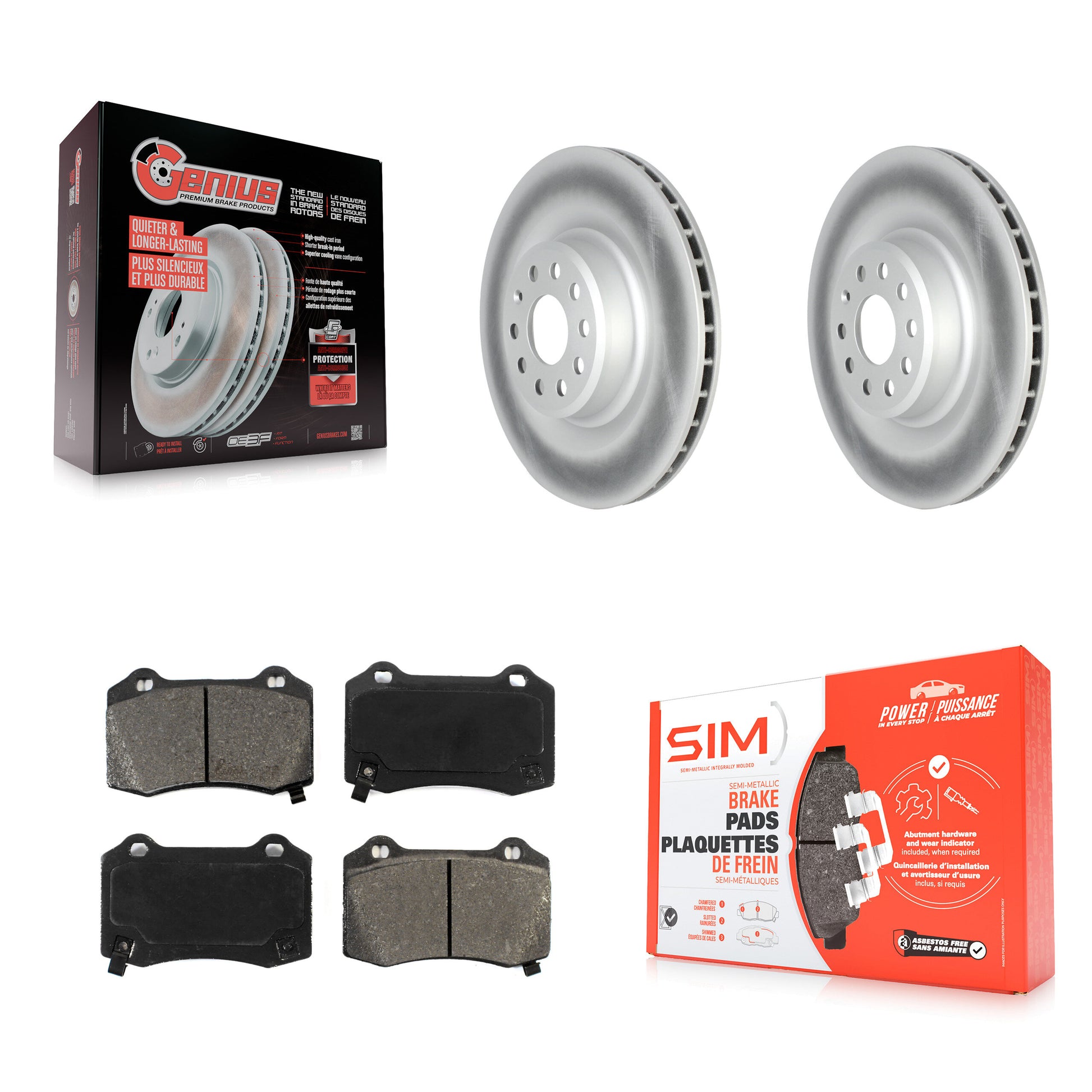 Transit Auto KGS-102309 Disc Brake Kit for 2016-2020 Tesla S, Tesla X - Rear