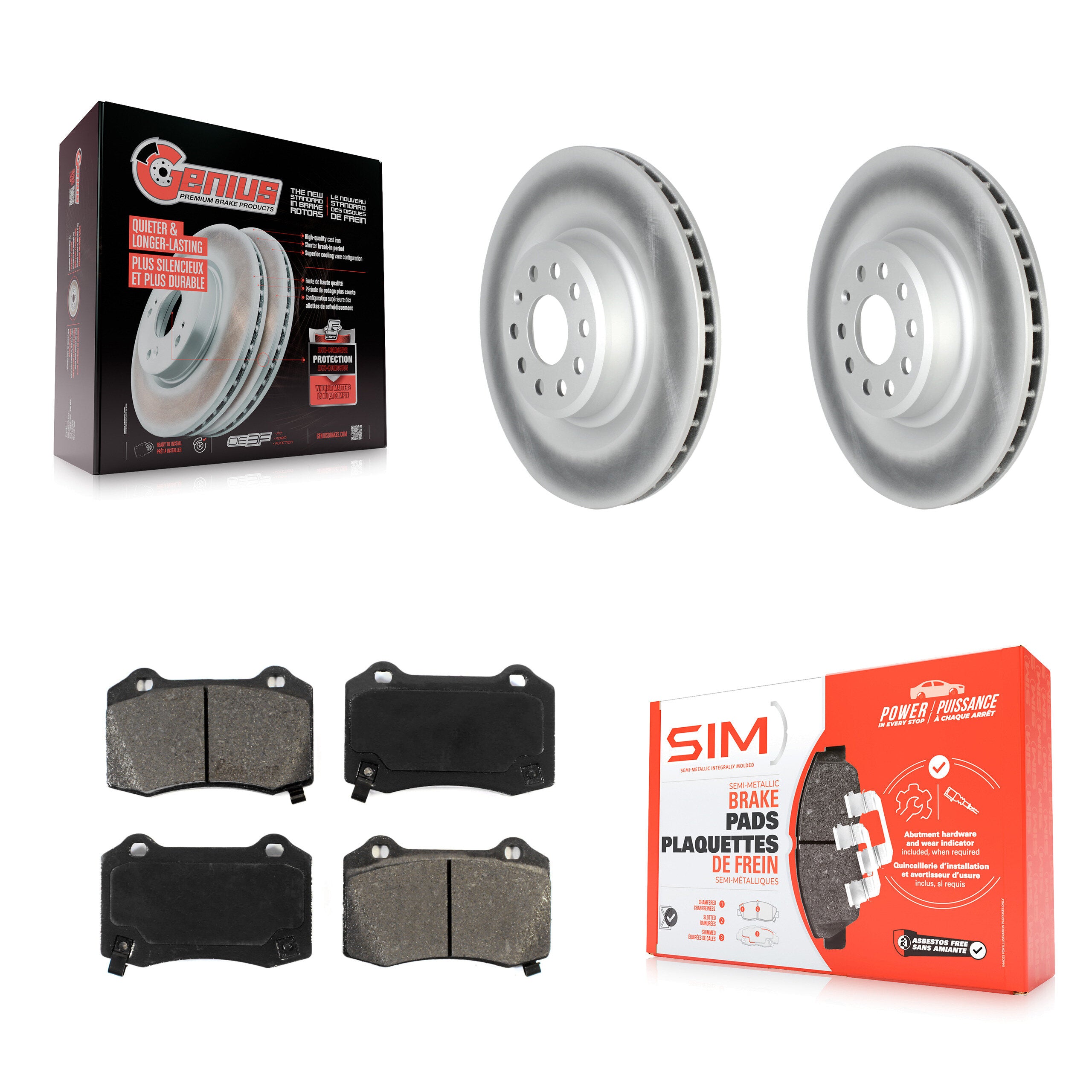 Transit Auto KGS-102309 Disc Brake Kit for 2016-2020 Tesla S, Tesla X - Rear