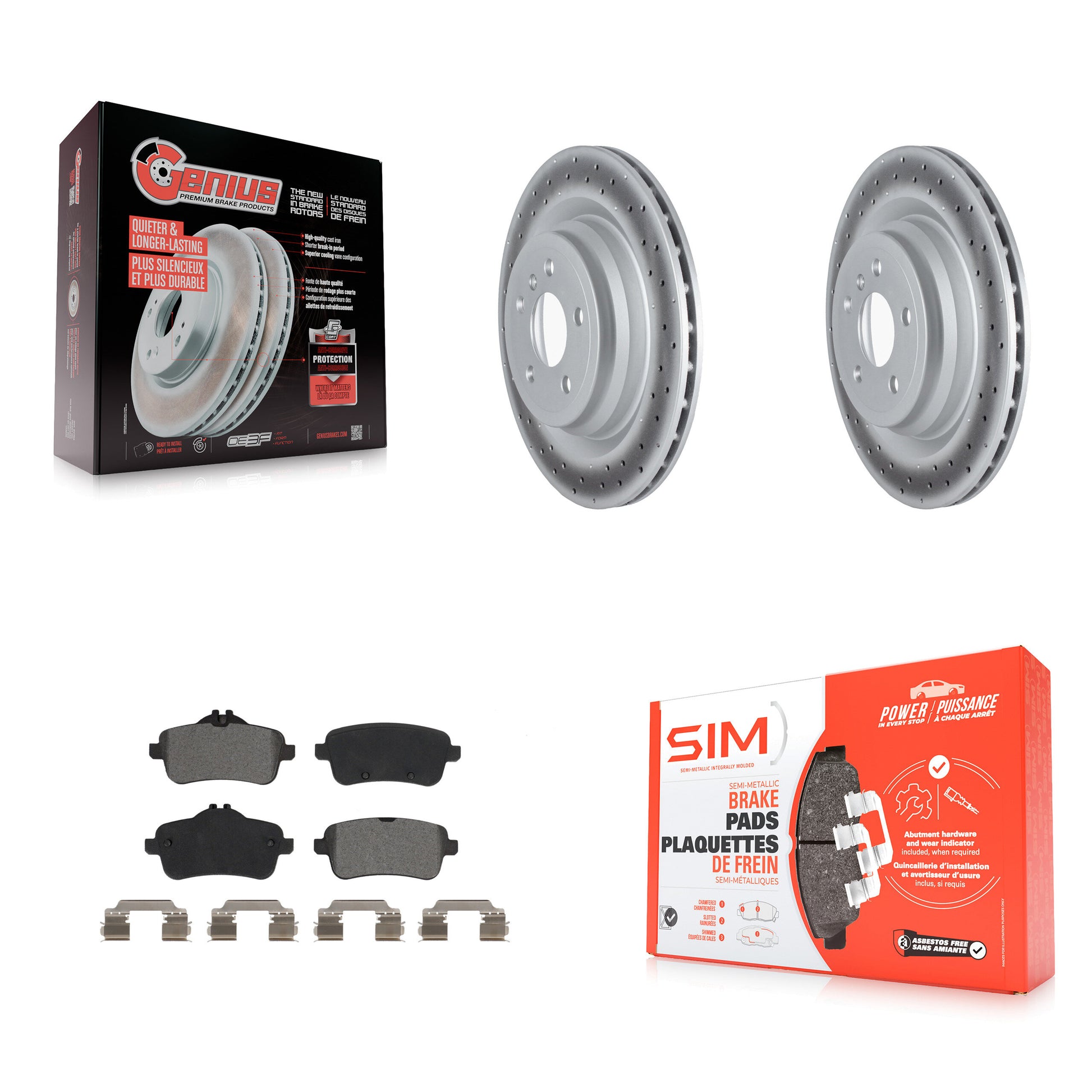 Transit Auto KGS-102314 Disc Brake Kit for 2013-2019 Mercedes-Benz GLE43 AMG, Mercedes-Benz GLE300d and More - Rear