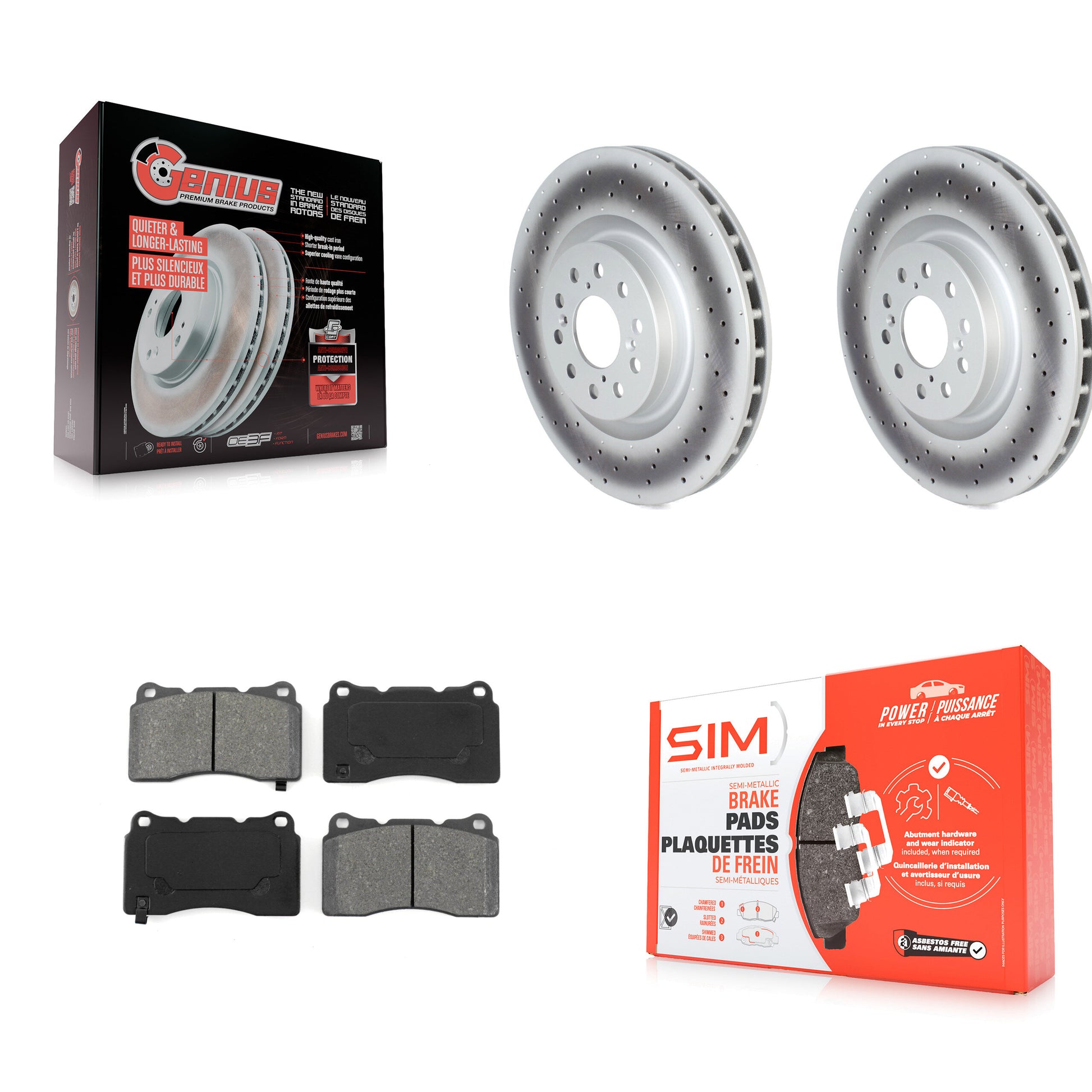 Transit Auto KGS-102326 Disc Brake Kit for 2017-2020 Honda Civic - Front