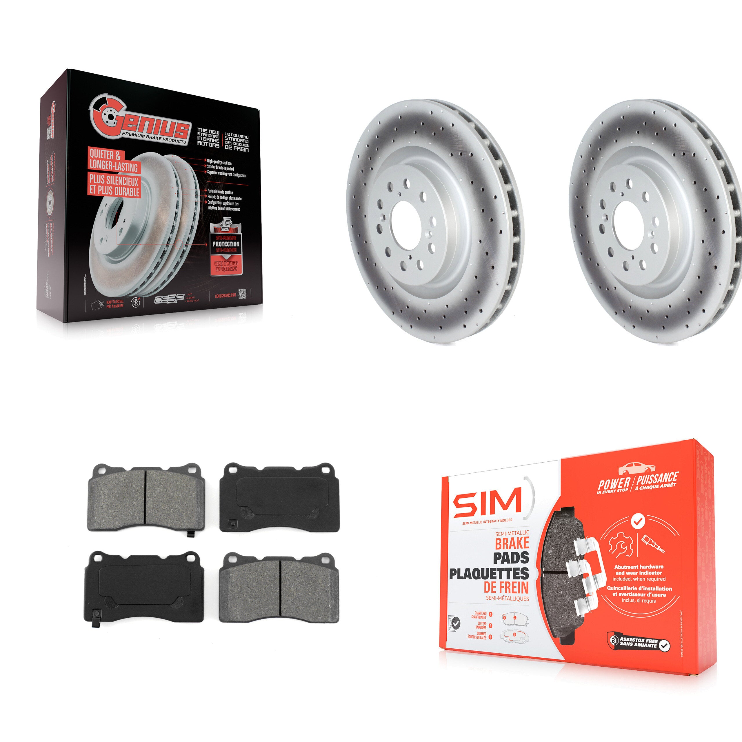 Transit Auto KGS-102326 Disc Brake Kit for 2017-2020 Honda Civic - Front