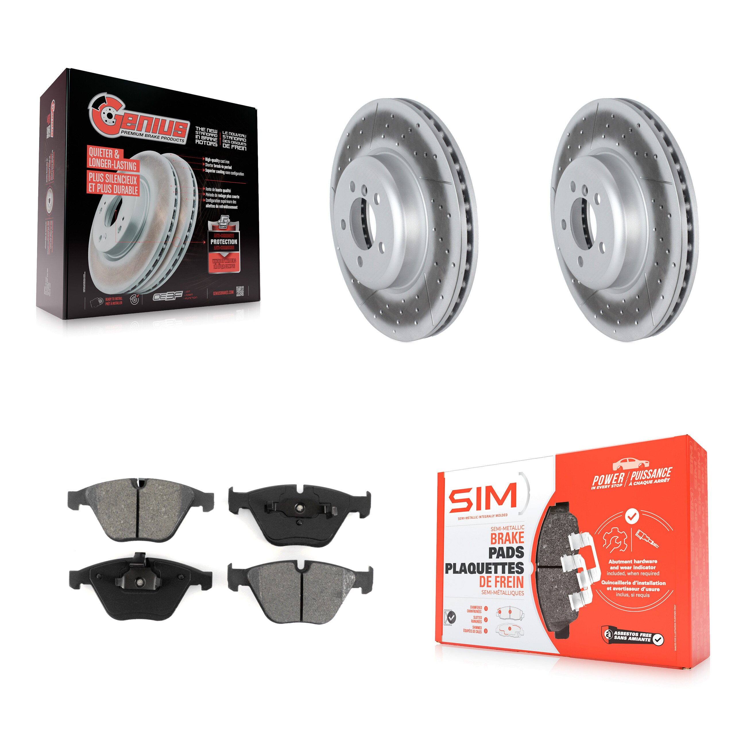 Transit Auto KGS-102331 Disc Brake Kit for 2012 BMW 335i - Front