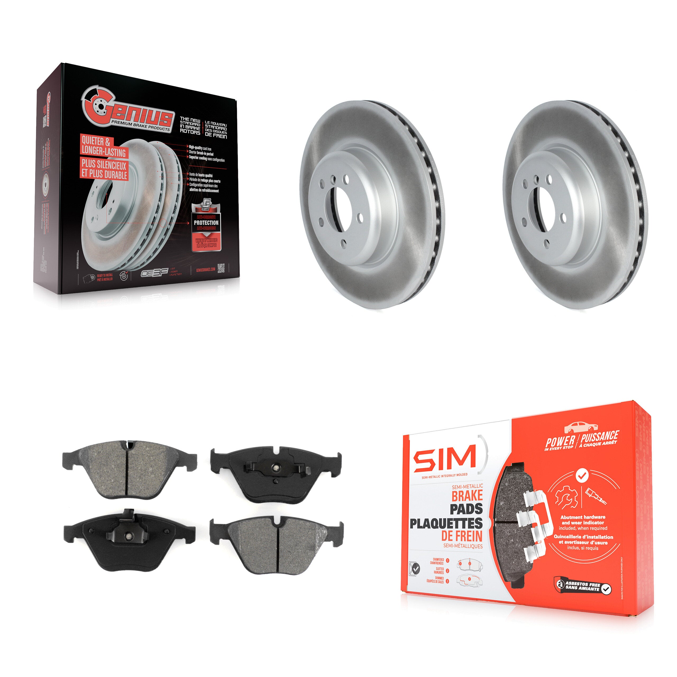 Transit Auto KGS-102332 Disc Brake Kit for 2012 BMW 335i - Front