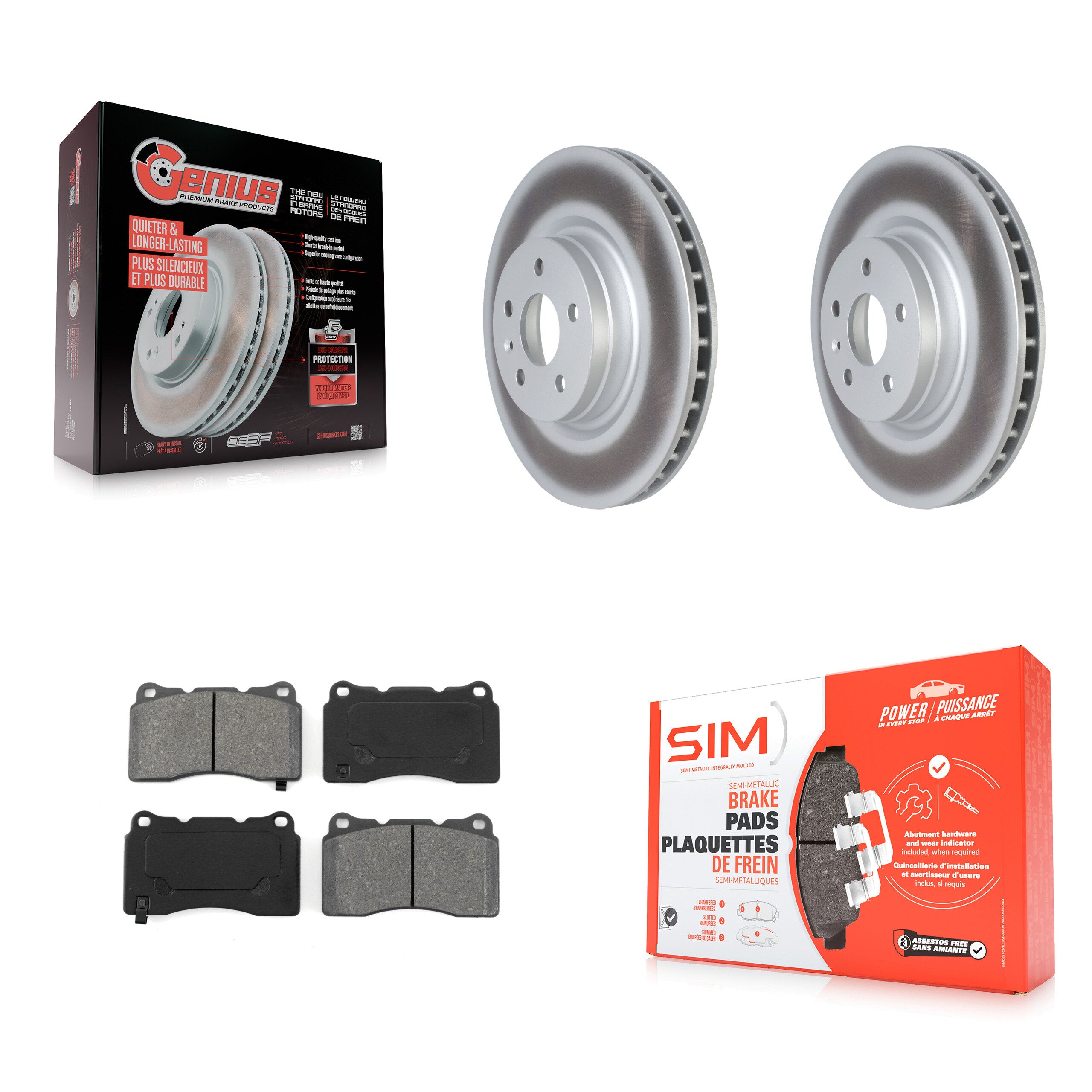 Transit Auto KGS-102337 Disc Brake Kit for 2012-2019 Tesla X, Tesla S - Front