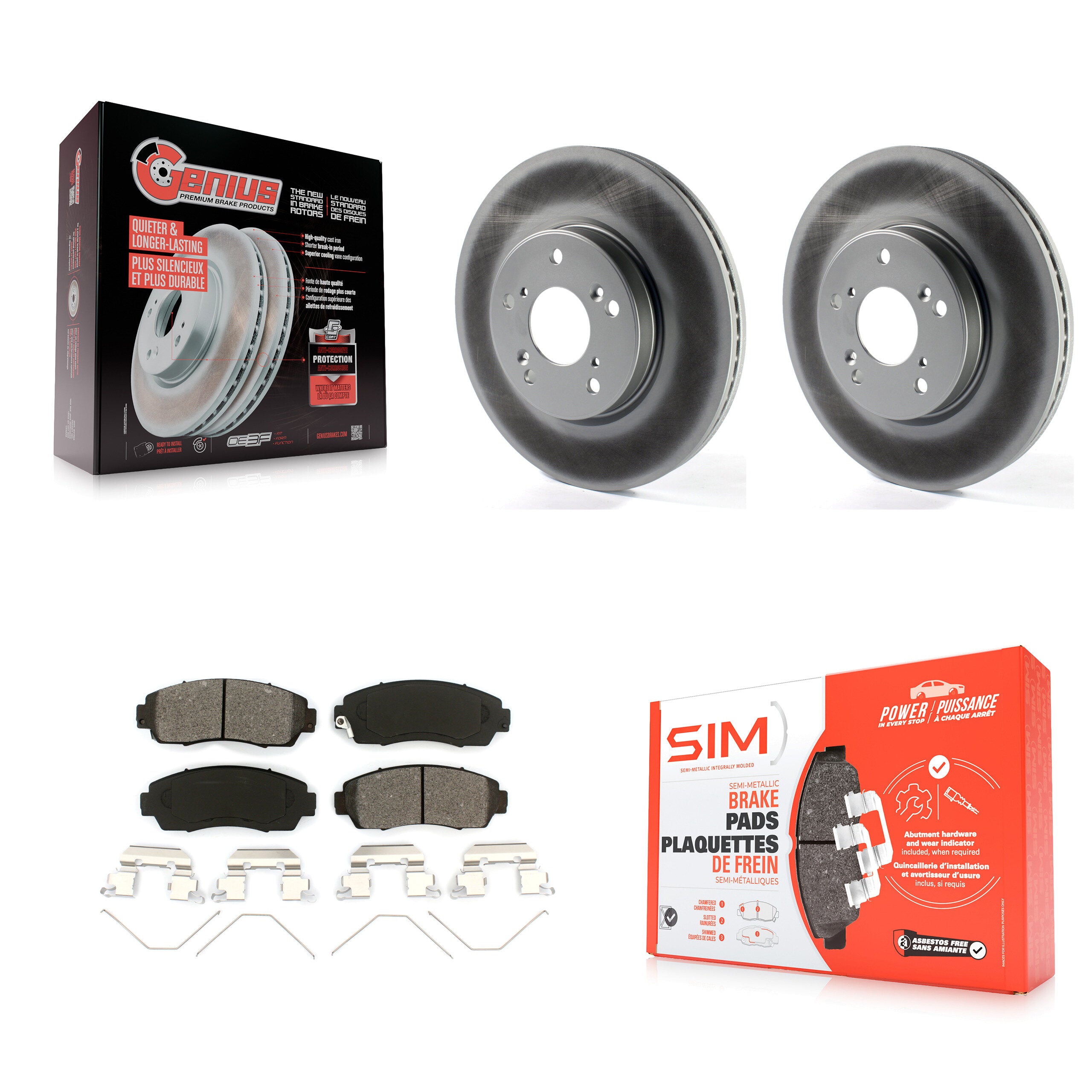 Transit Auto KGS-102403 Disc Brake Kit for 2020 Honda CR-V - Front
