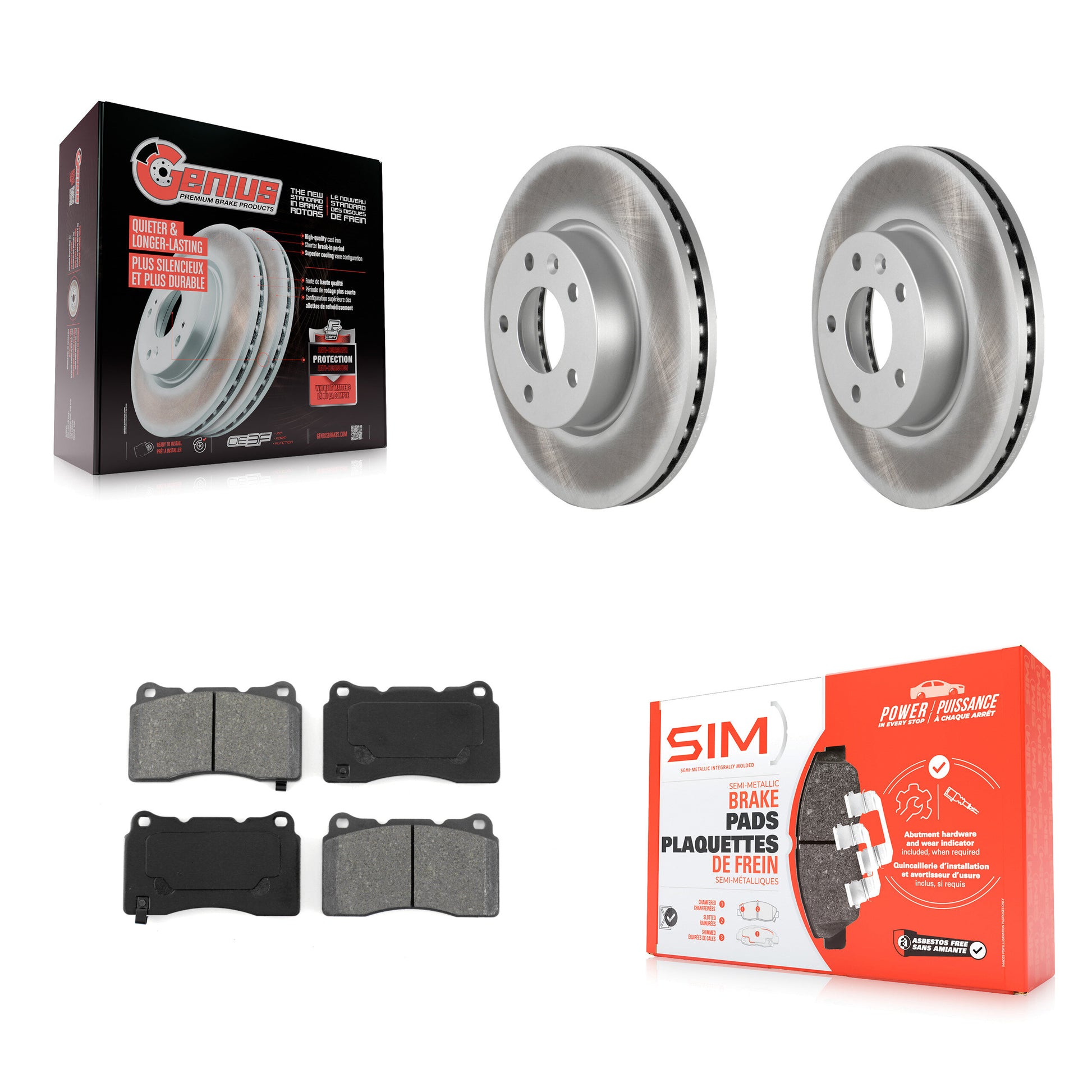 Transit Auto KGS-102408 Disc Brake Kit for 2019 Cadillac ATS - Front