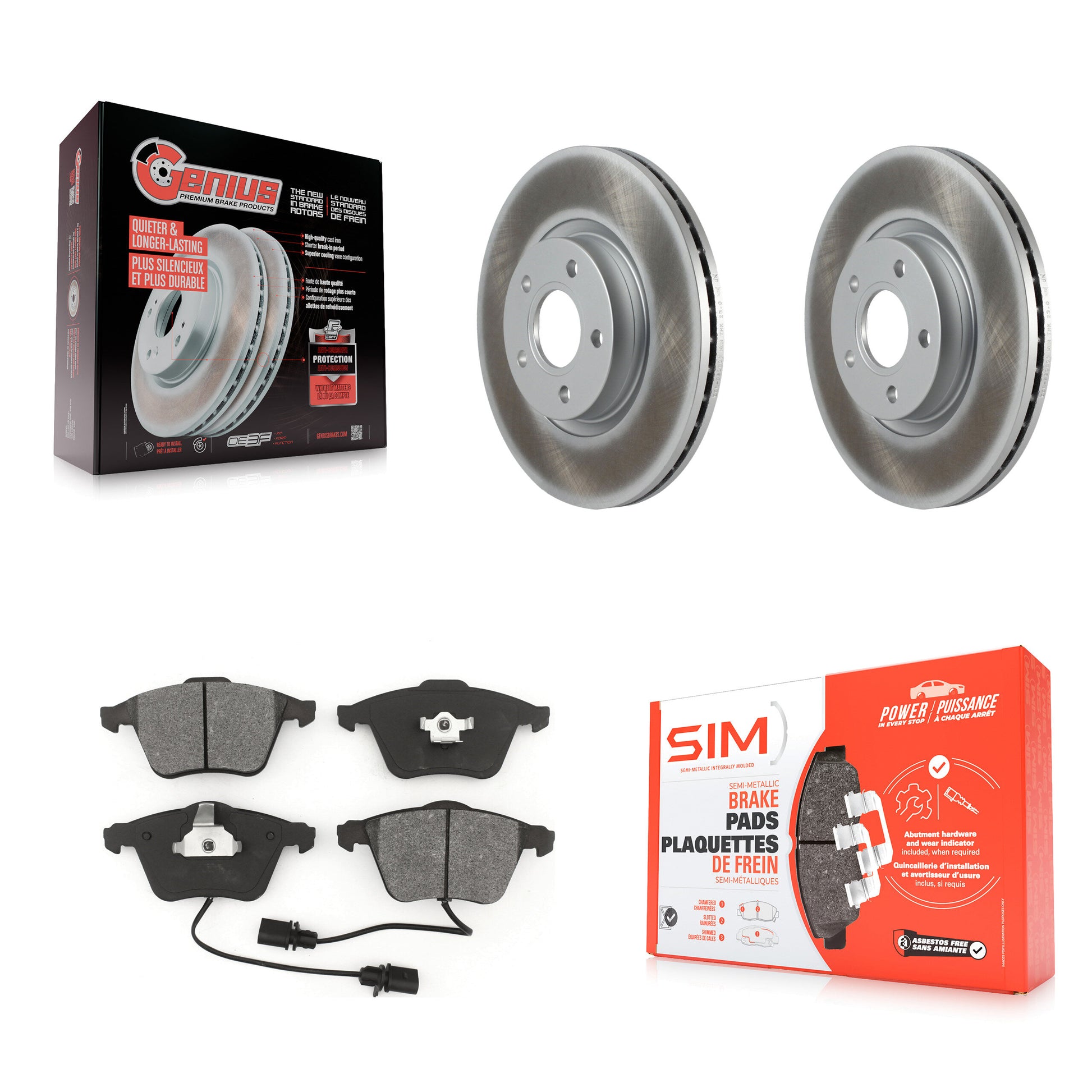 Transit Auto KGS-102435 Disc Brake Kit for 2004 Volvo S40 - Front