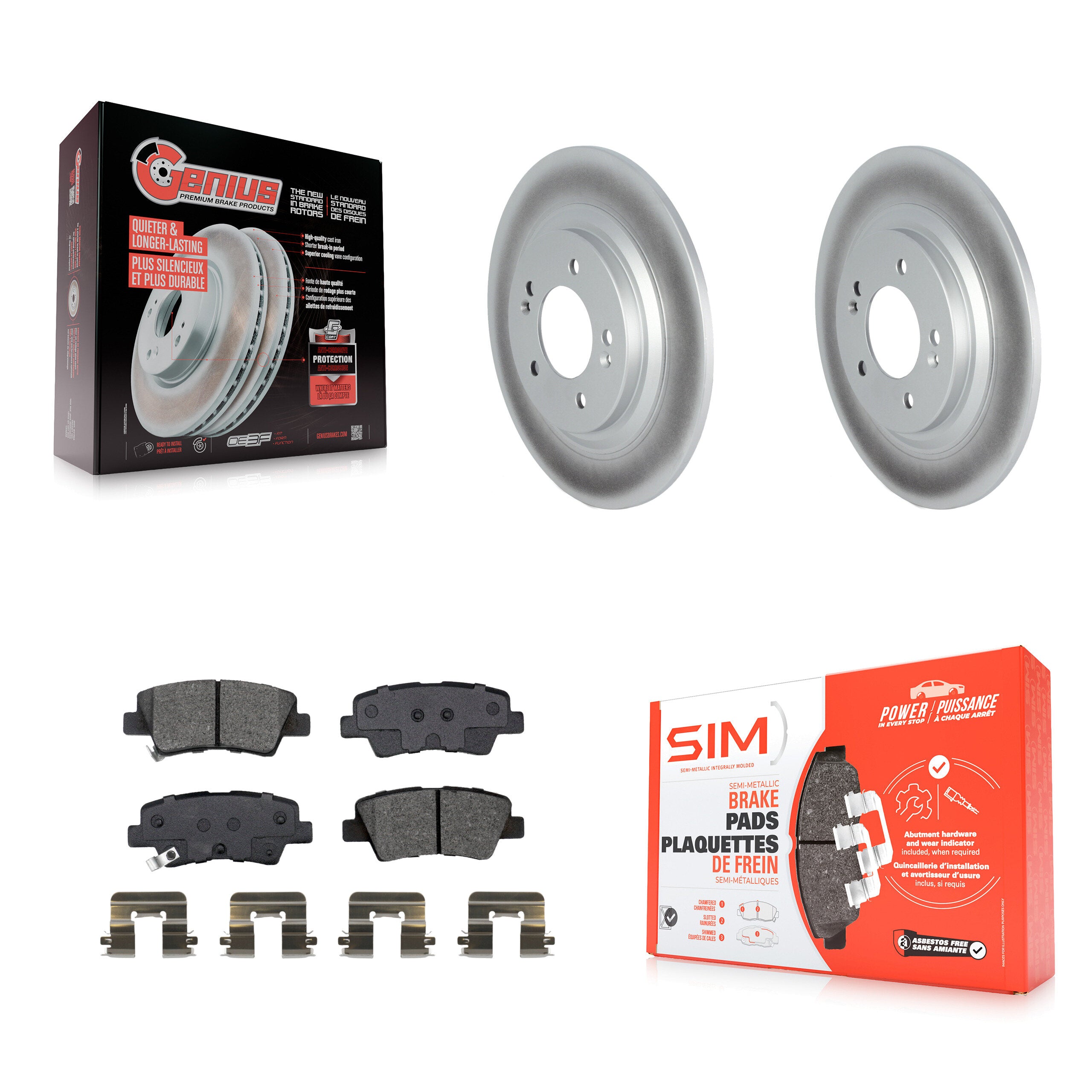 Transit Auto KGS-102473 Disc Brake Kit for 2019-2023 Kia Soul EV, Hyundai Kona Electric, Kia Niro EV - Rear