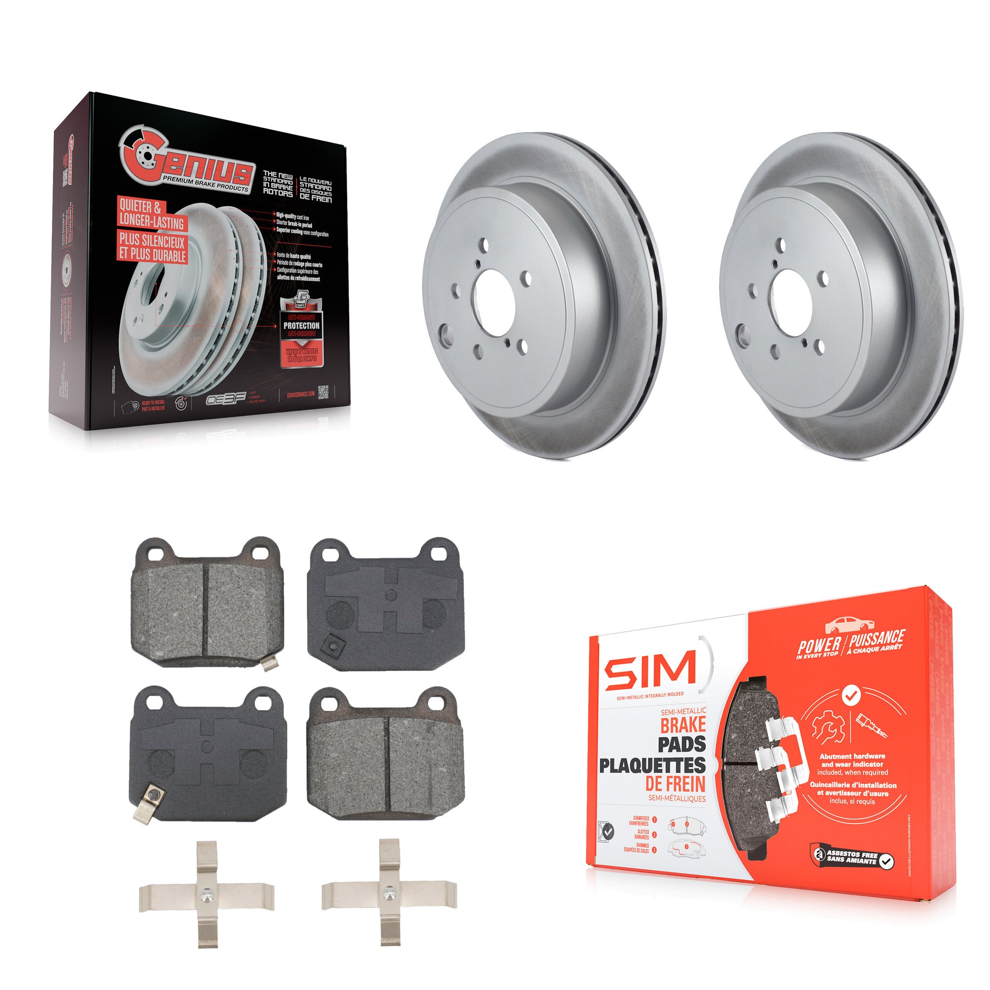 Transit Auto KGS-102488 Disc Brake Kit for 2017-2019 Toyota 86, Subaru BRZ - Rear