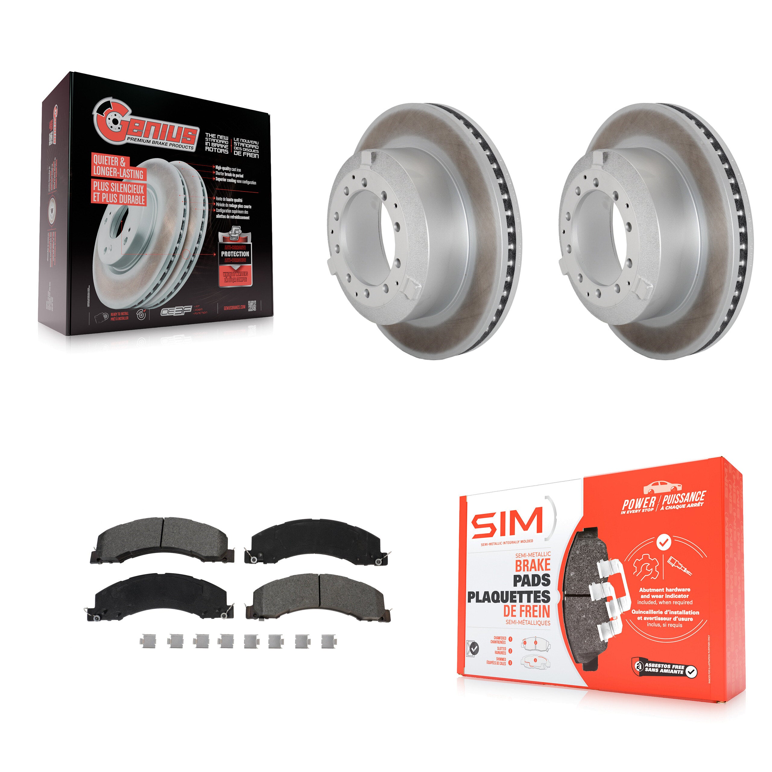 Transit Auto KGS-102500 Disc Brake Kit for 2008-2023 Ram 4500, Ram 5500 and More - Rear
