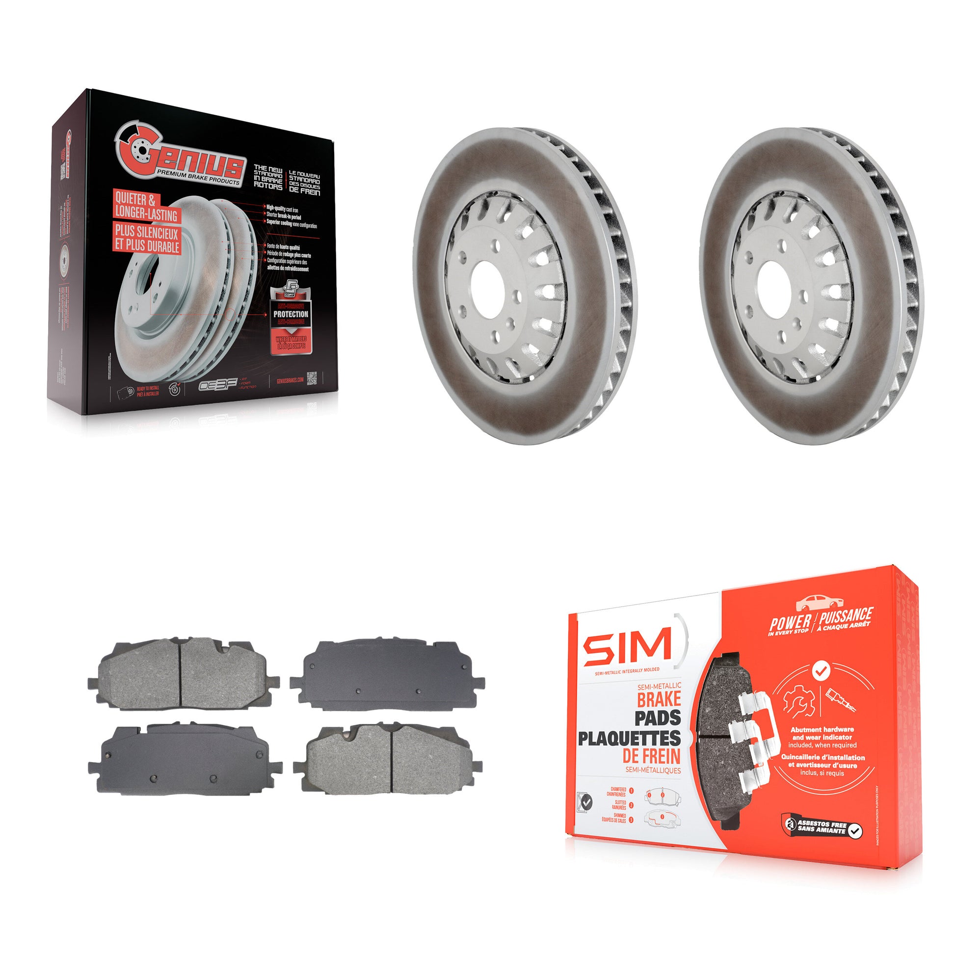 Transit Auto KGS-102508 Disc Brake Kit for 2017-2022 Audi A8 Quattro, Audi A6 Quattro and More - Front