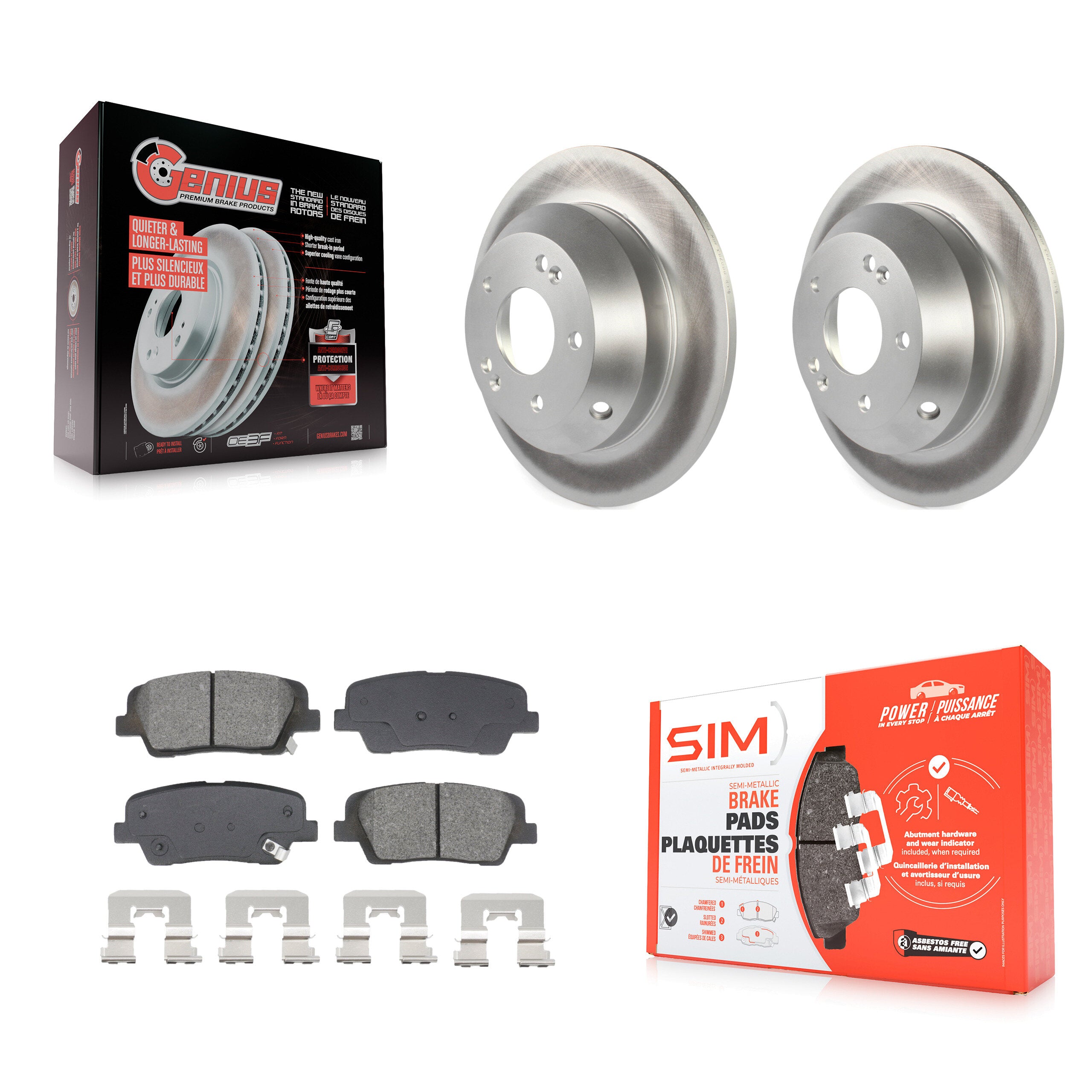 Transit Auto KGS-102515 Disc Brake Kit for 2010-2016 Kia Sorento, Hyundai Santa Fe Sport and More - Rear