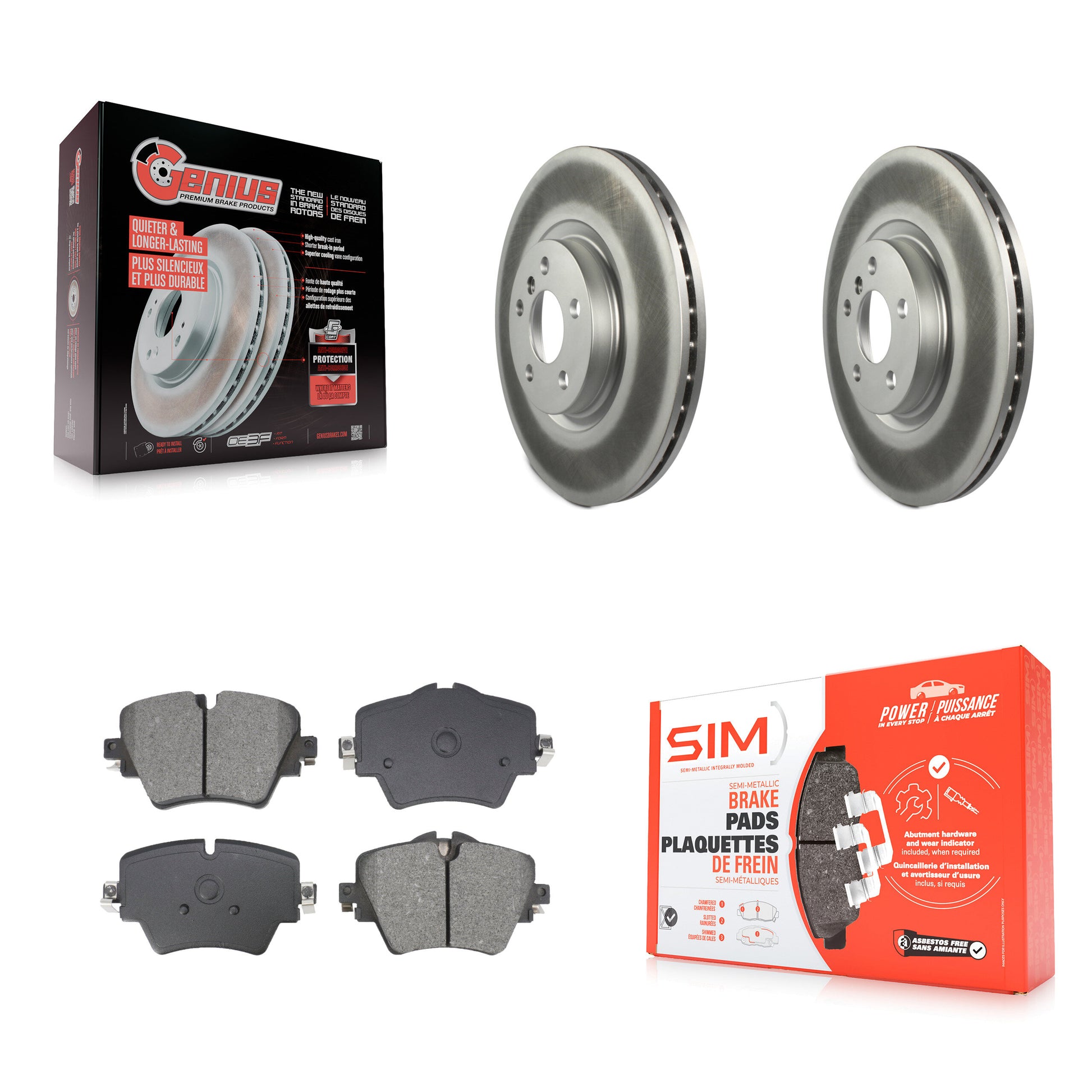 Transit Auto KGS-102623 Disc Brake Kit for 2016-2023 Mini Cooper Countryman, BMW 228i Gran Coupe and More - Front