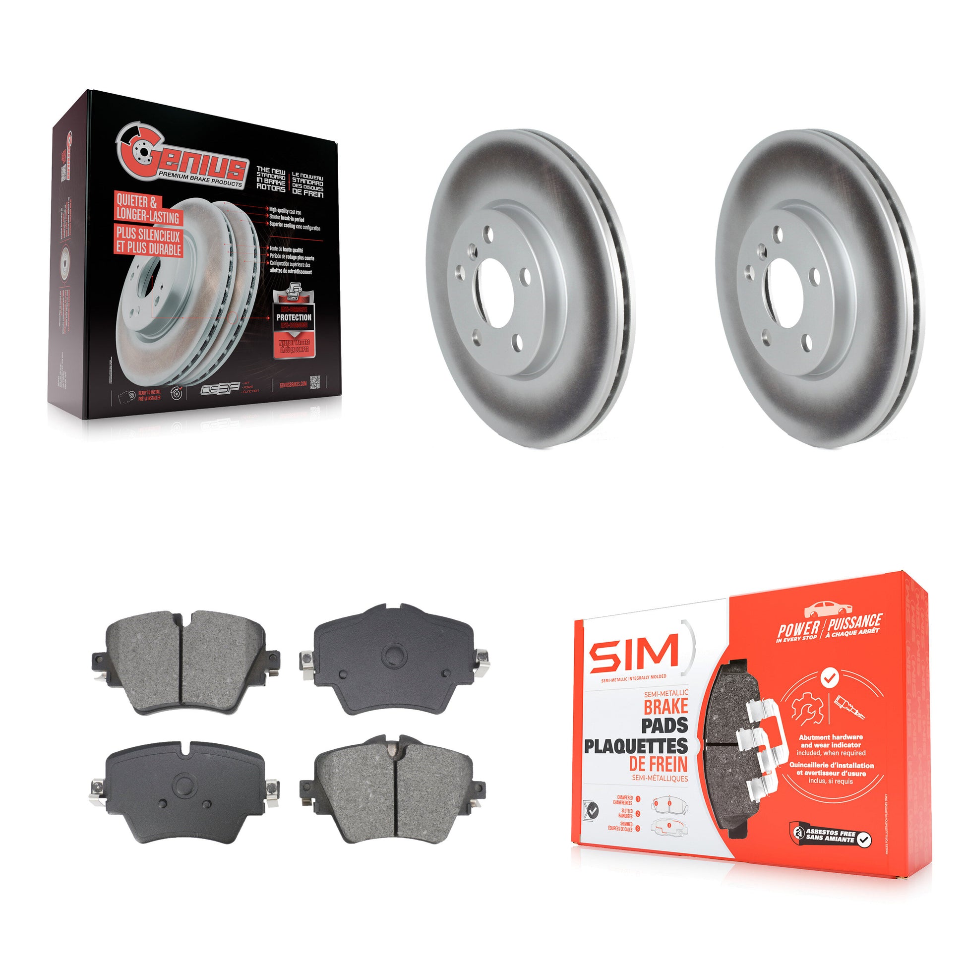 Transit Auto KGS-102624 Disc Brake Kit for 2016-2022 Mini Cooper Countryman, Mini Cooper Clubman - Front