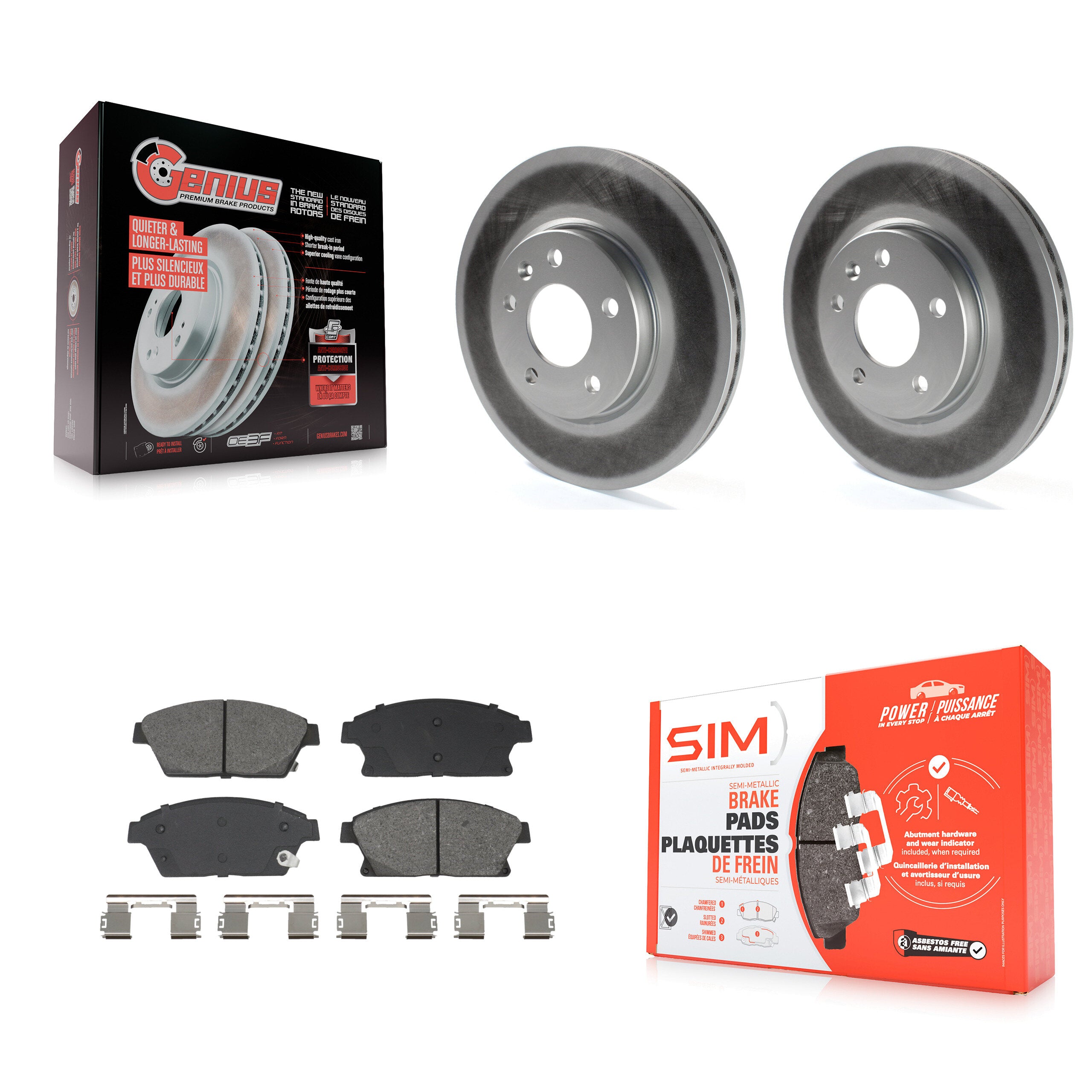 Transit Auto KGS-102632 Disc Brake Kit for 2011-2017 Chevrolet Cruze, Buick Verano and More - Front