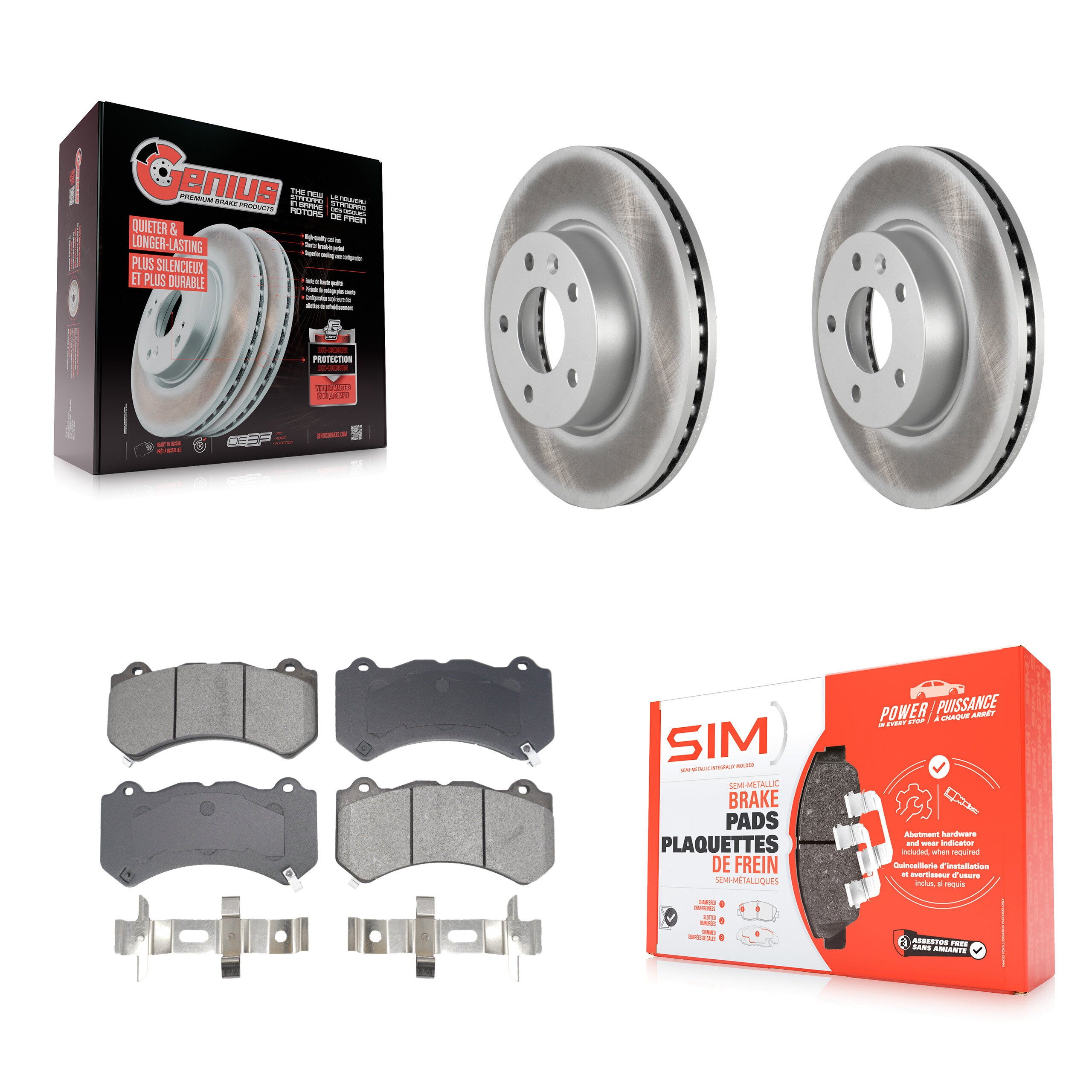 Transit Auto KGS-102635 Disc Brake Kit for 2017 Cadillac ATS - Front