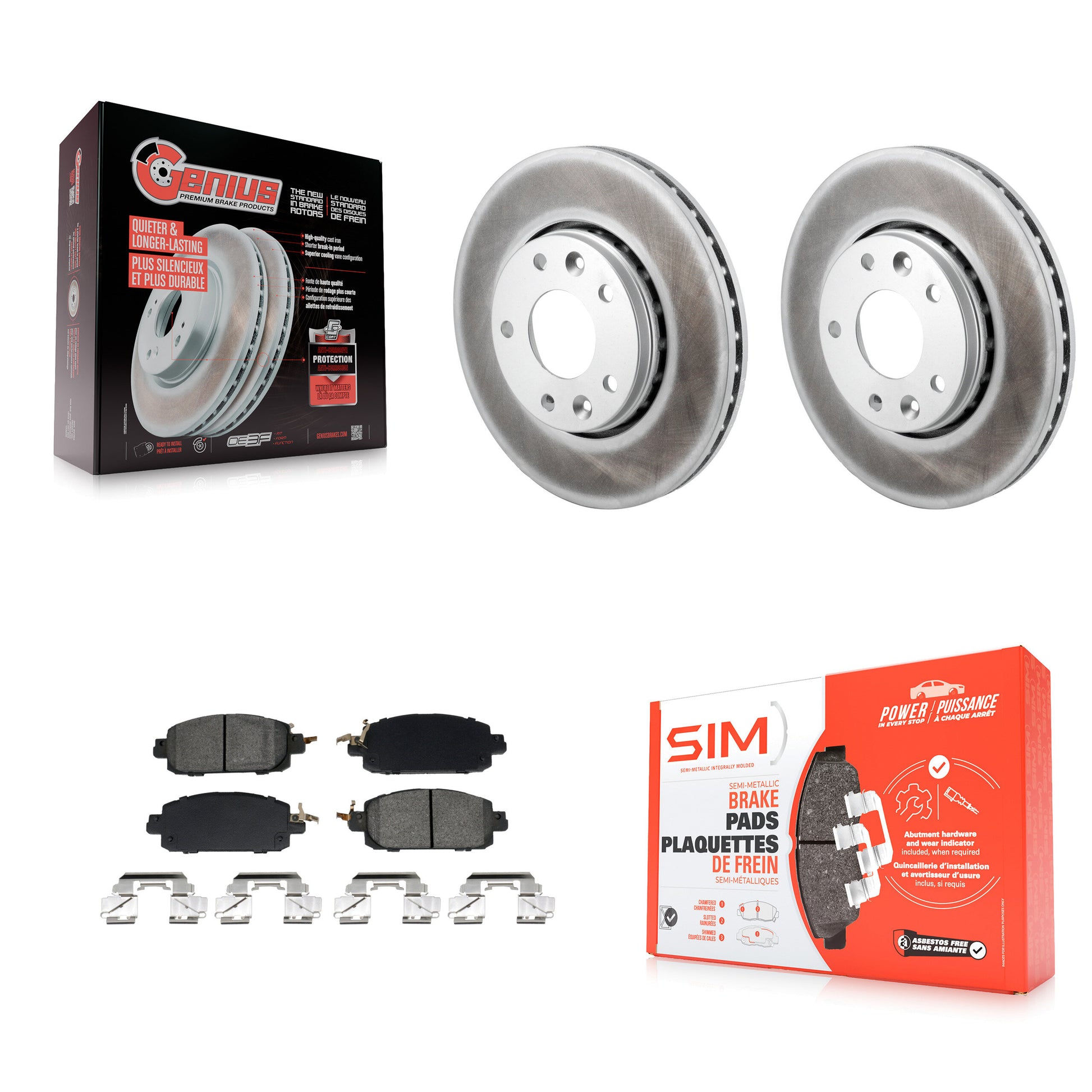Transit Auto KGS-102642 Disc Brake Kit for 2020-2023 Nissan Kicks, Nissan Sentra - Front