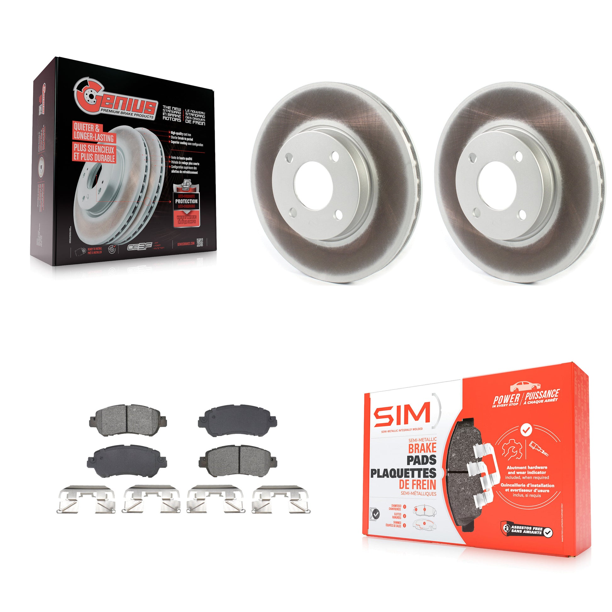 Transit Auto KGS-102644 Disc Brake Kit for 2018-2024 Nissan Kicks, Nissan Versa - Front