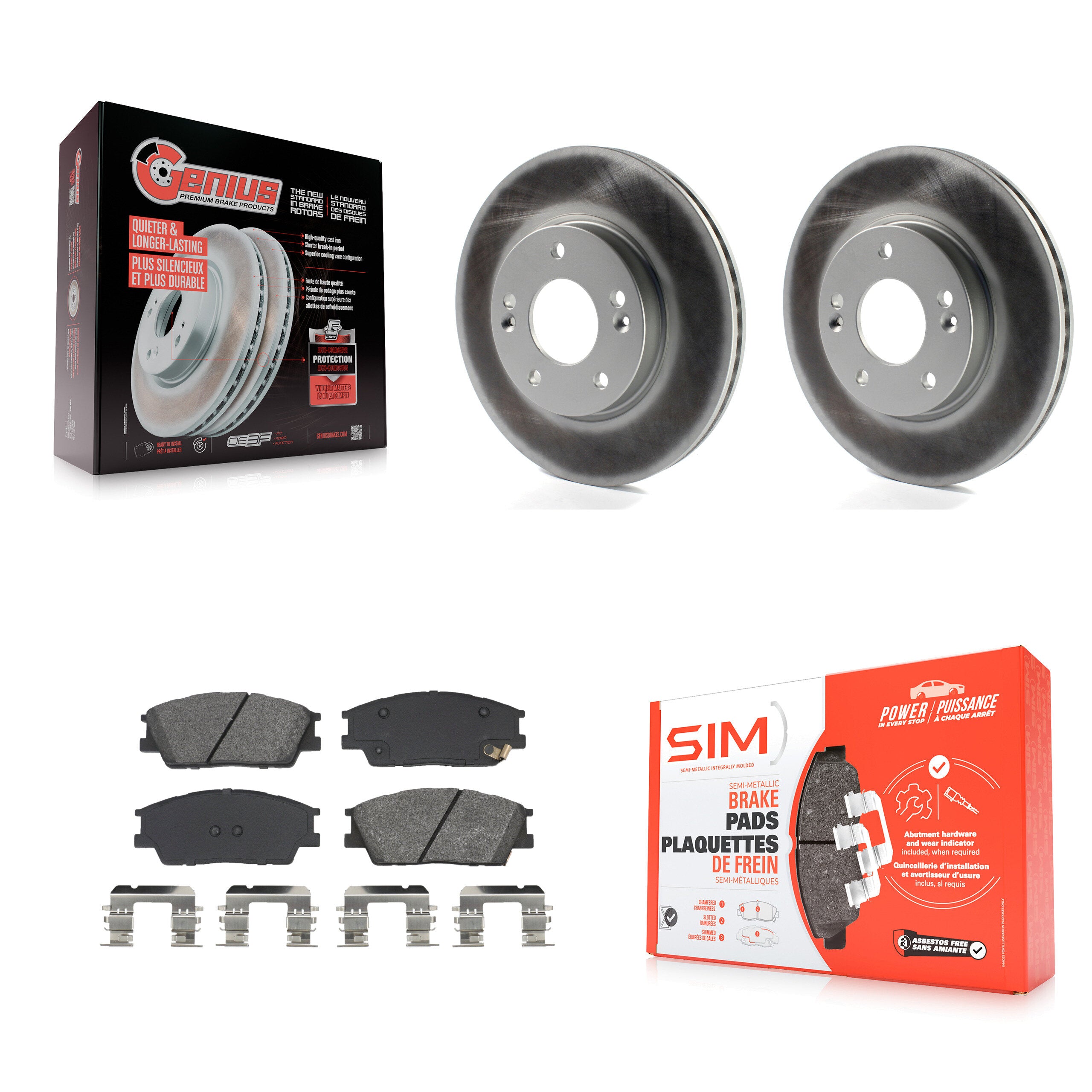 Transit Auto KGS-102645 Disc Brake Kit for 2020-2023 Kia Soul, Hyundai Venue - Front