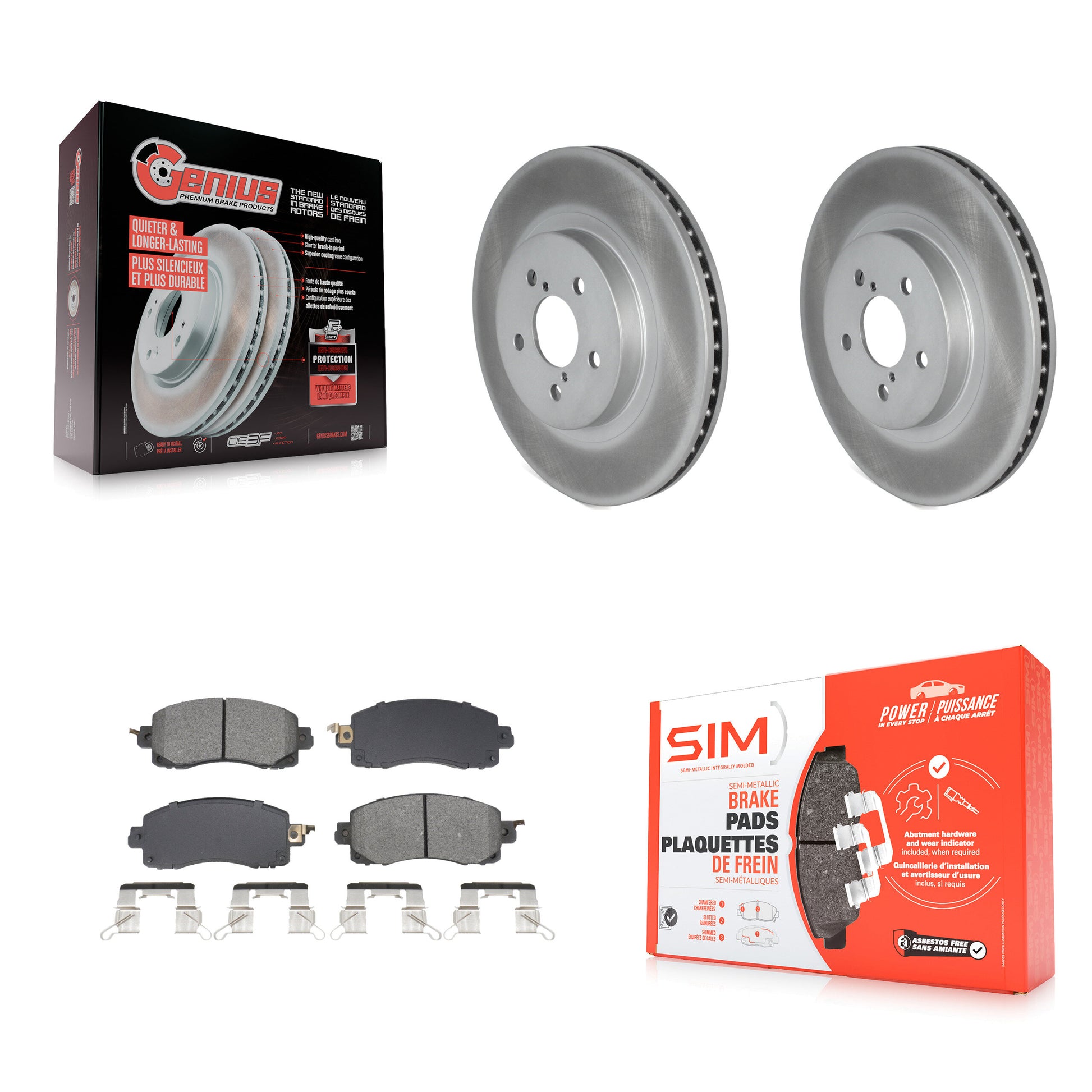 Transit Auto KGS-102651 Disc Brake Kit for 2017-2023 Subaru Crosstrek, Subaru Impreza - Front