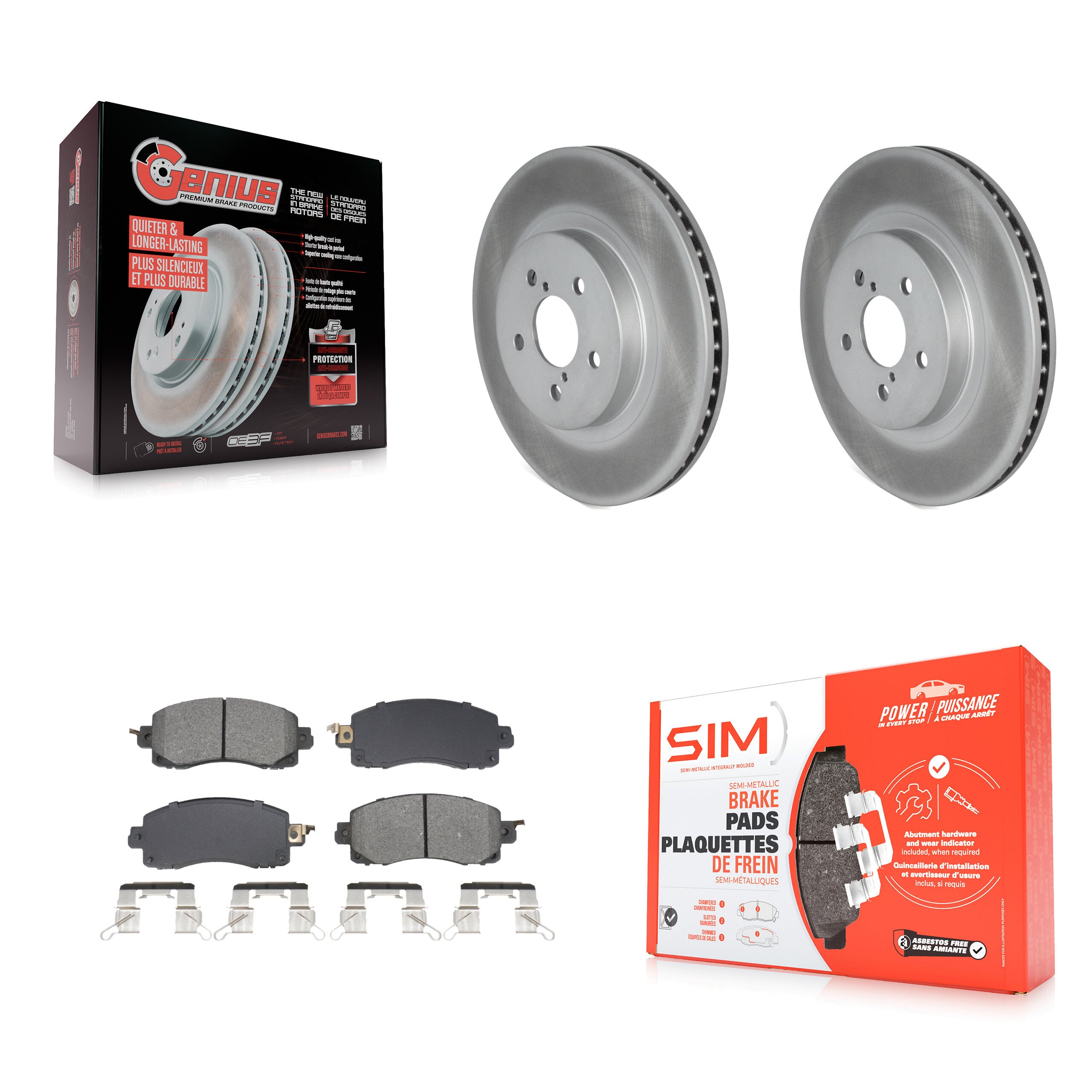 Transit Auto KGS-102651 Disc Brake Kit for 2017-2023 Subaru Crosstrek, Subaru Impreza - Front