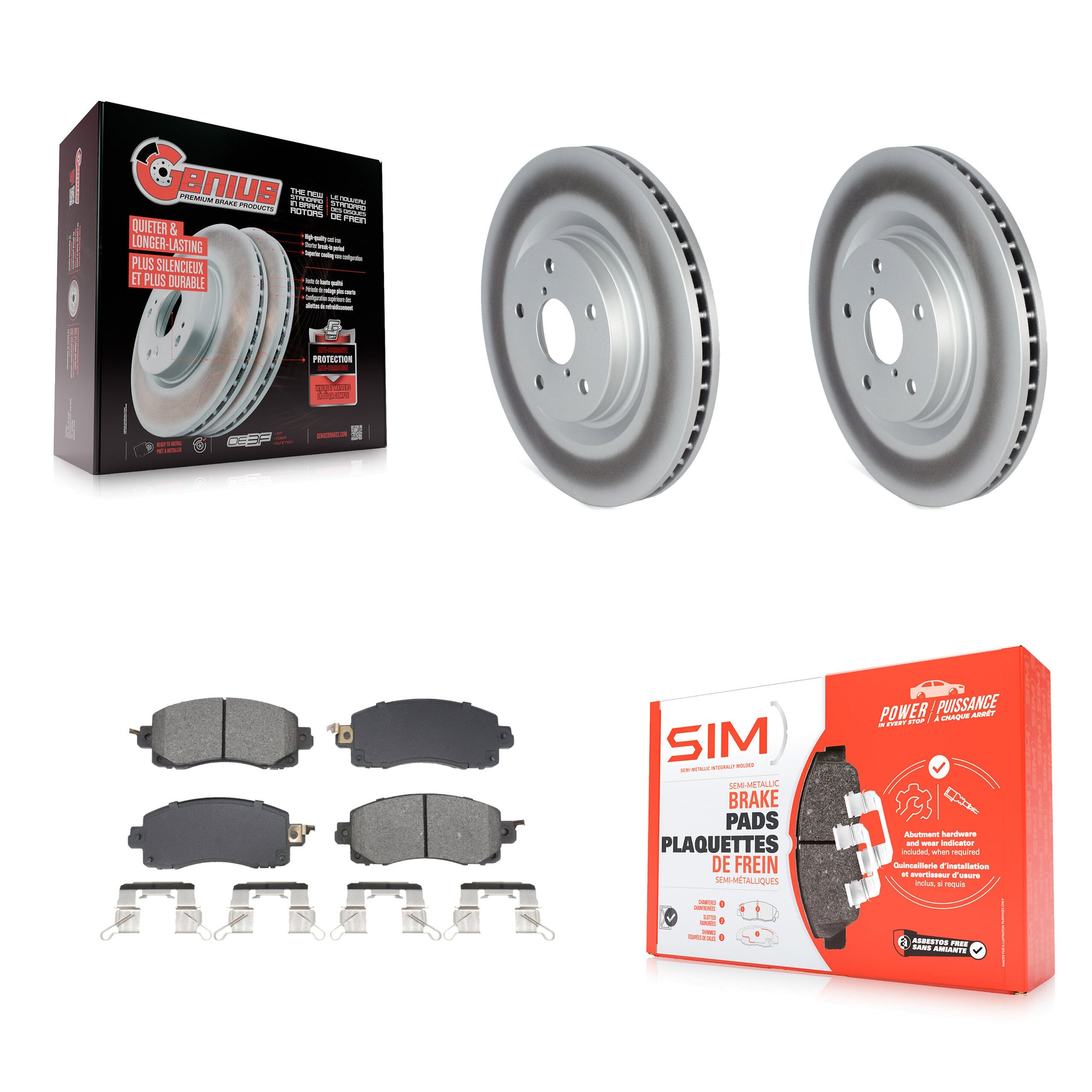 Transit Auto KGS-102654 Disc Brake Kit for 2019-2024 Subaru Crosstrek, Subaru WRX and More - Front
