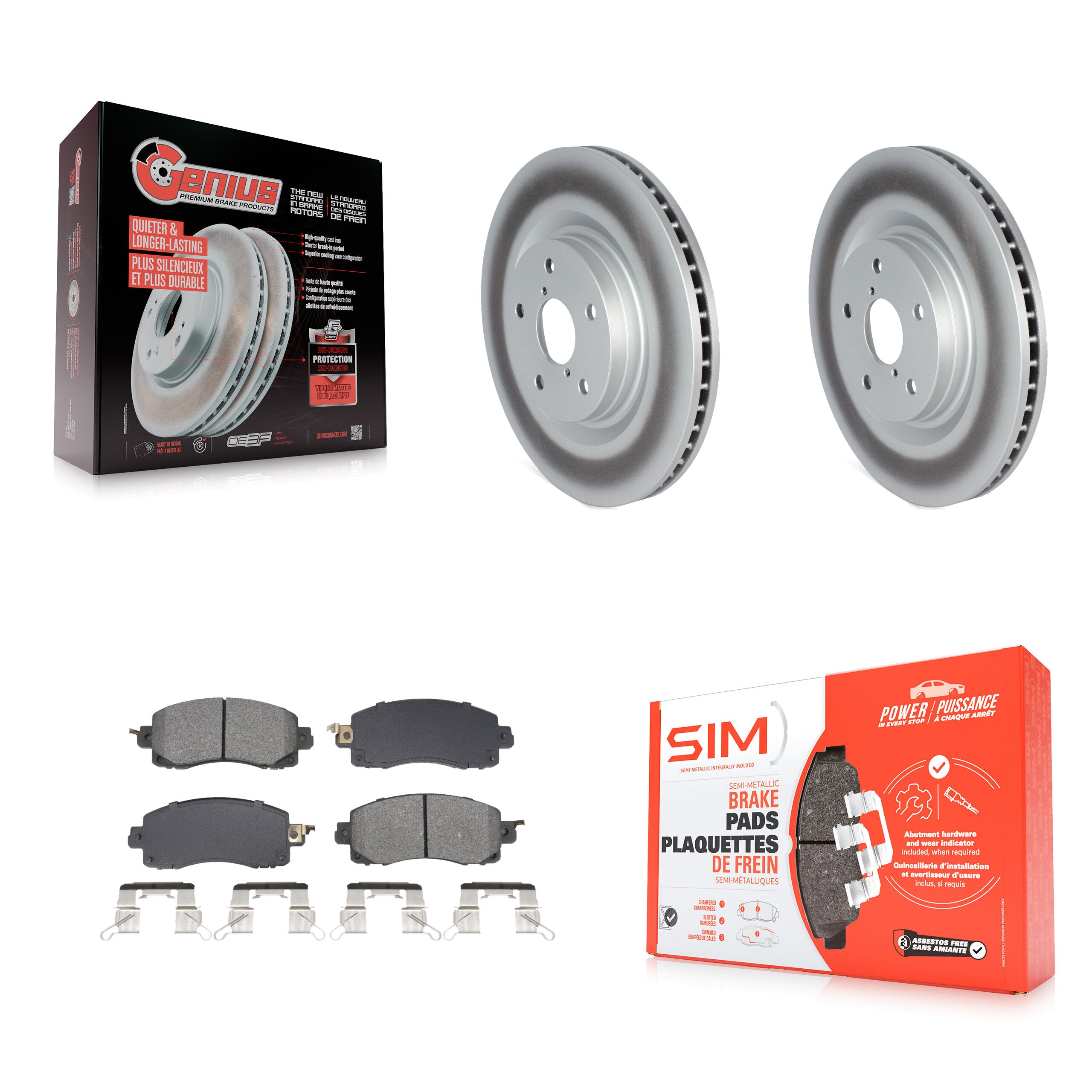 Transit Auto KGS-102654 Disc Brake Kit for 2019-2024 Subaru Crosstrek, Subaru WRX and More - Front