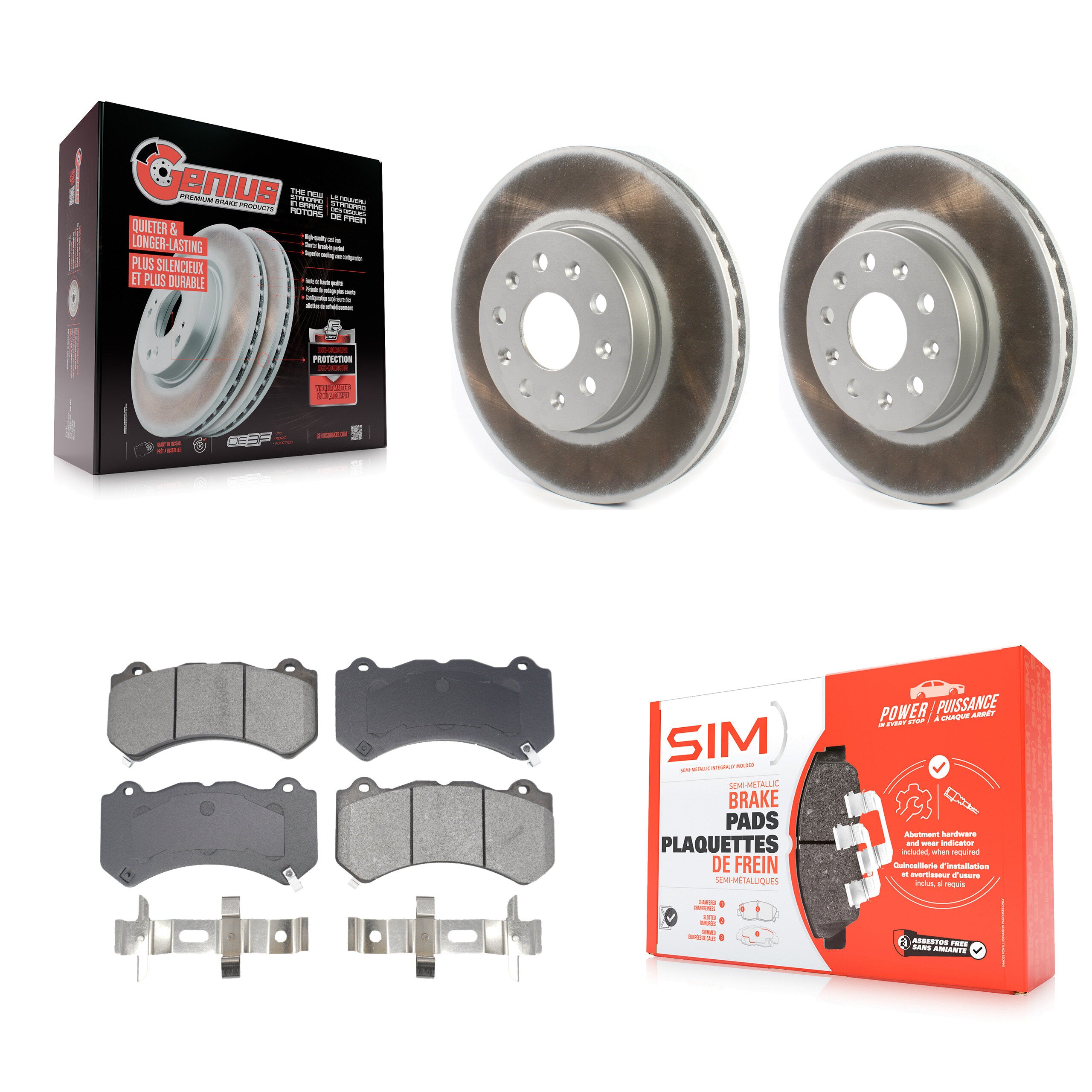 Transit Auto KGS-102658 Disc Brake Kit for 2019-2020 Chevrolet Camaro - Front