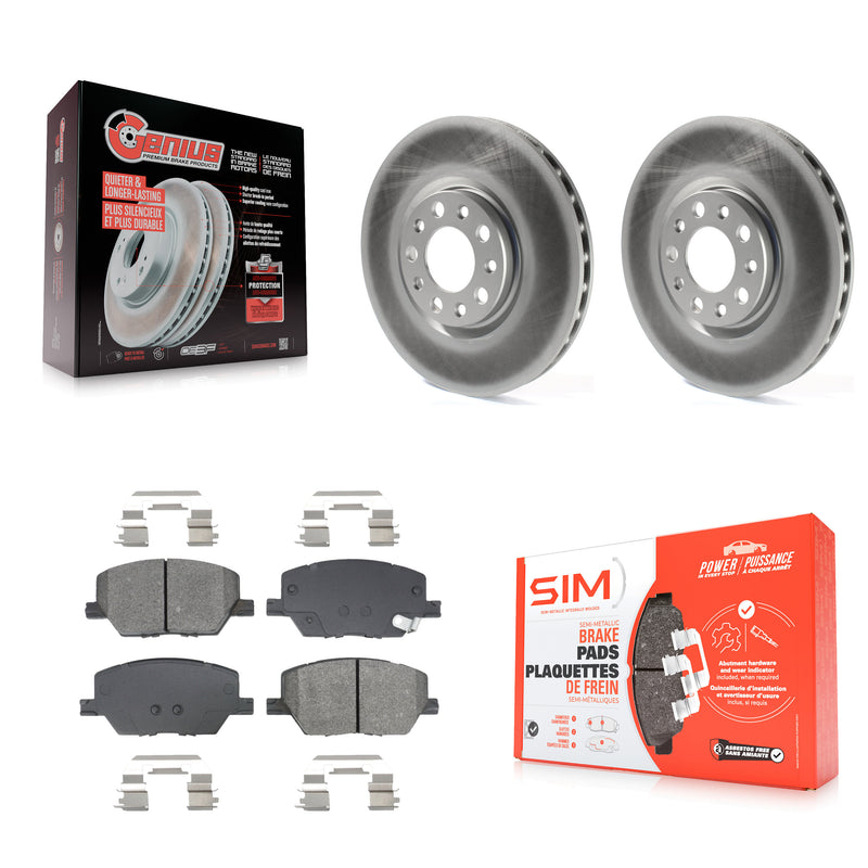 Transit Auto KGS-102660 Disc Brake Kit for 2015-2022 Jeep Compass, Fiat 500X, Jeep Renegade - Front