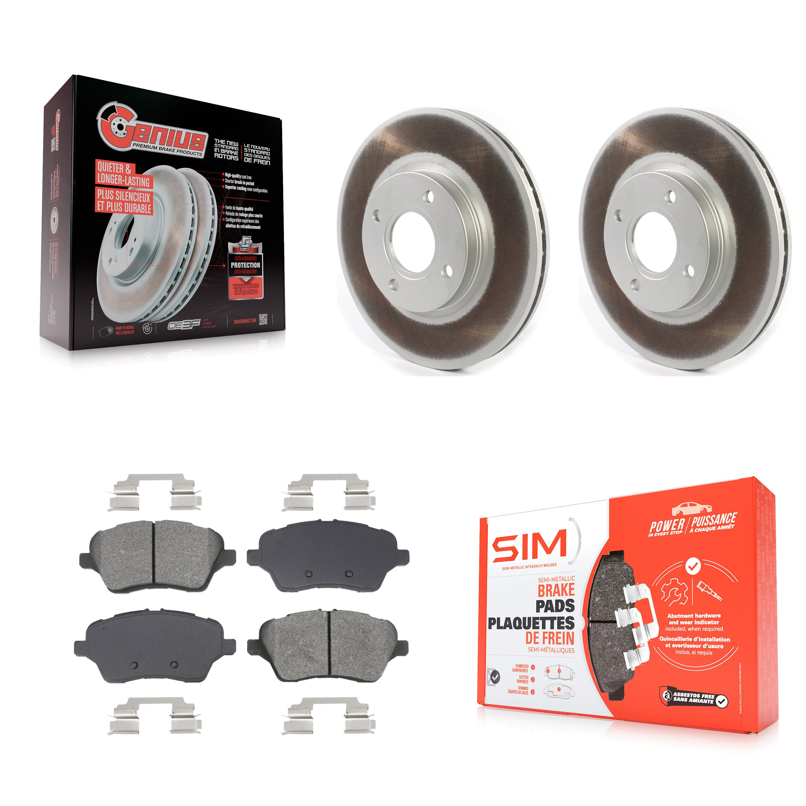 Transit Auto KGS-102661 Disc Brake Kit for 2014-2019 Ford Fiesta - Front