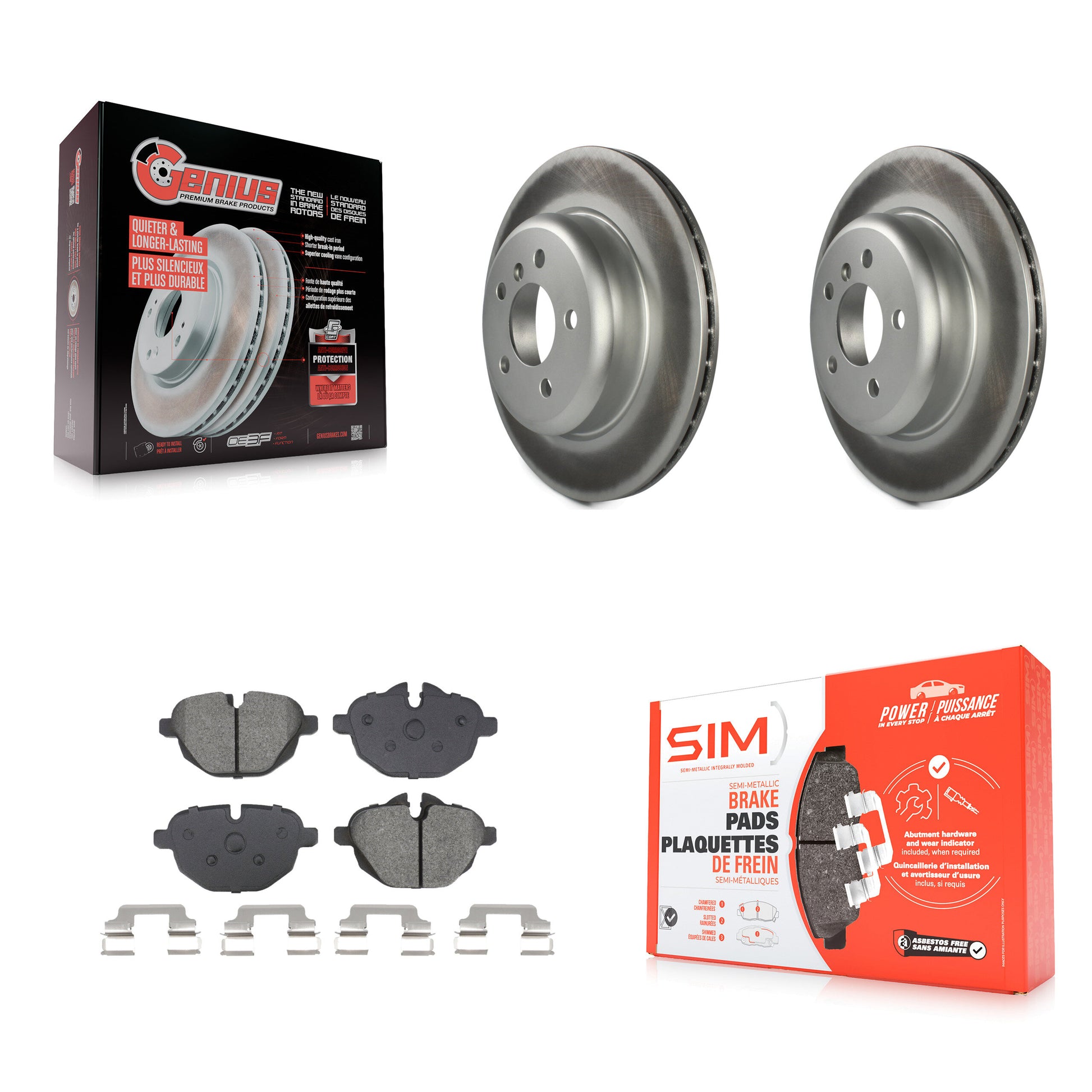 Transit Auto KGS-102693 Disc Brake Kit for 2011-2016 BMW 535d, BMW 535d xDrive and More - Rear