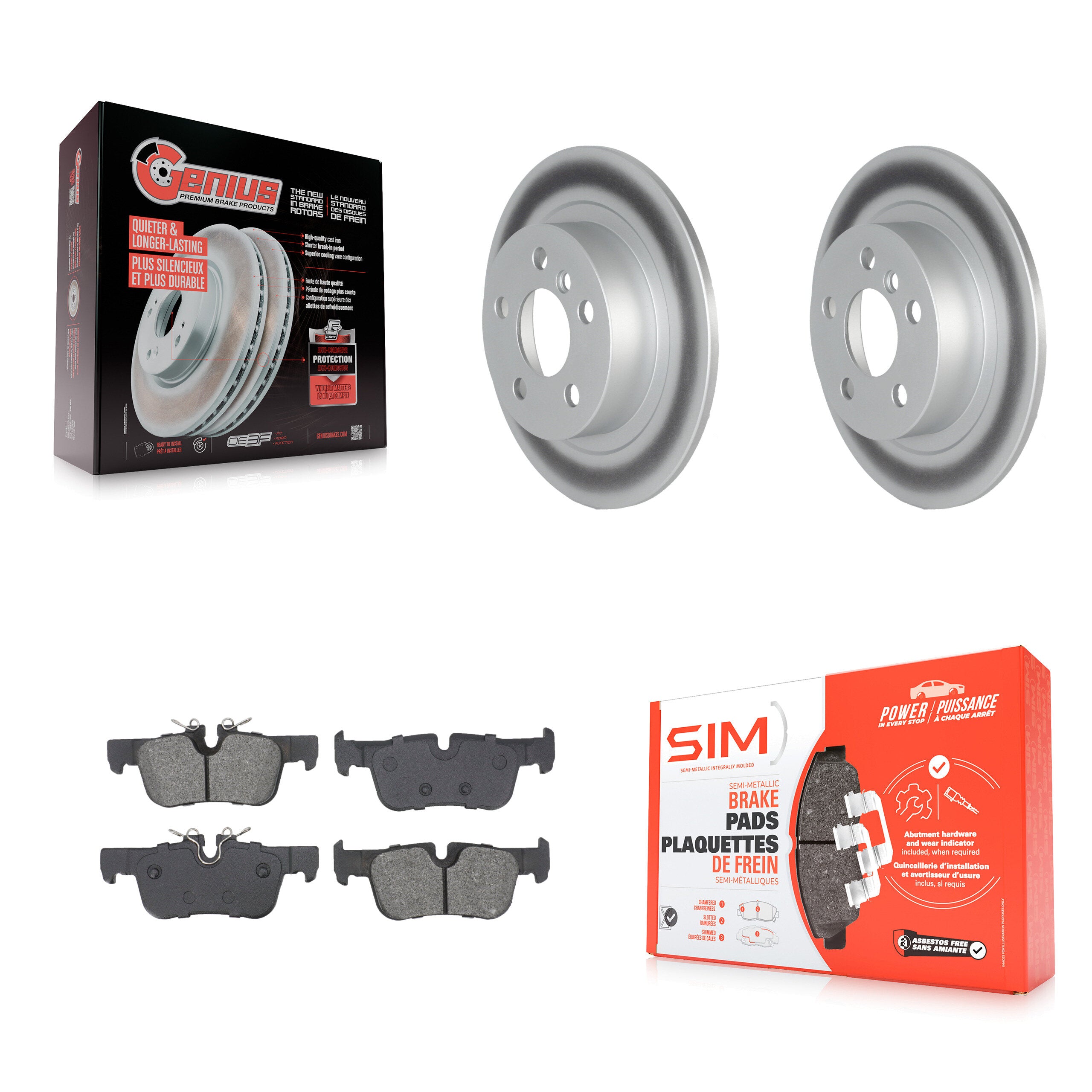 Transit Auto KGS-102694 Disc Brake Kit for 2014-2022 Mini Cooper Clubman, BMW i3s and More - Rear