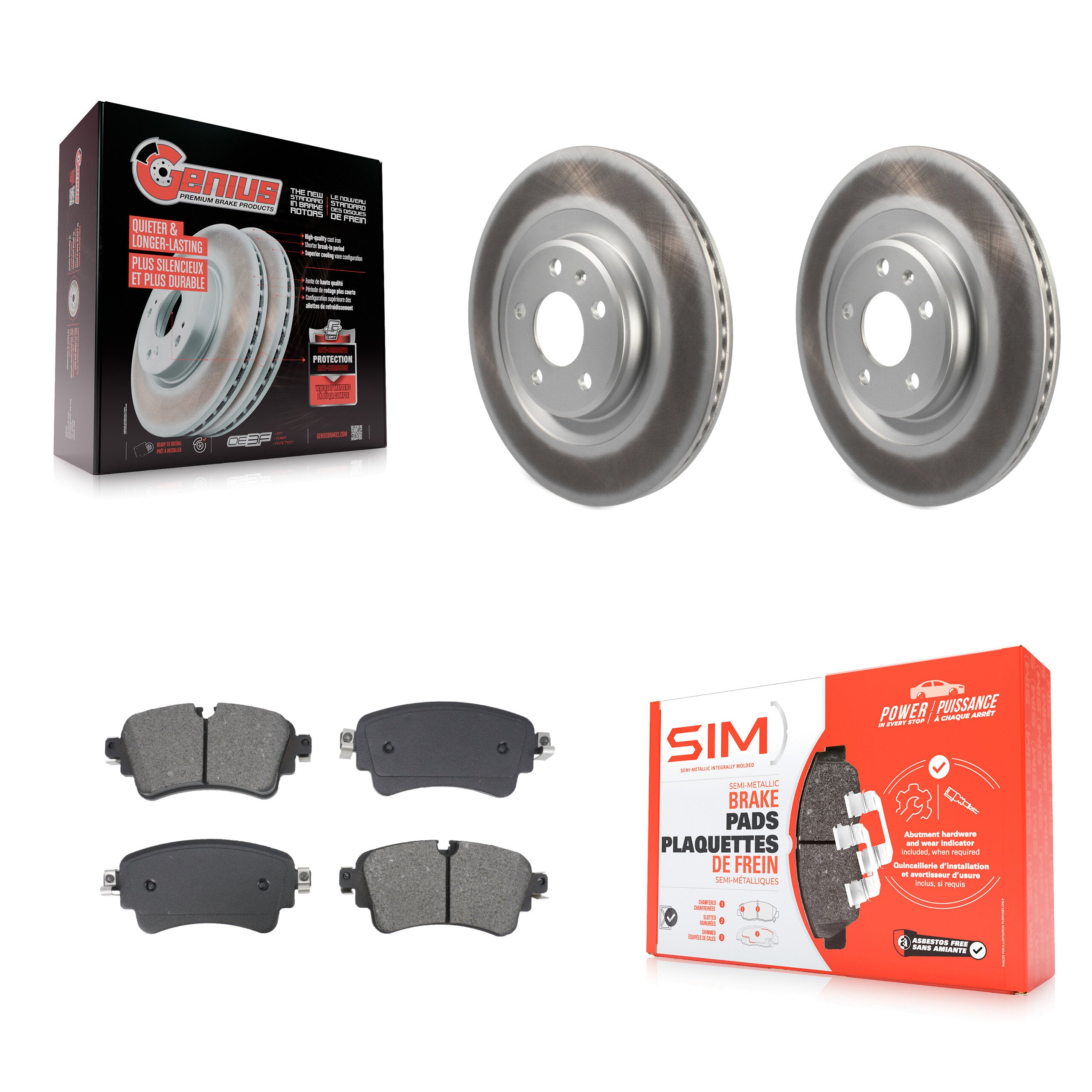 Transit Auto KGS-102699 Disc Brake Kit for 2017-2020 Audi A4 allroad, Audi A5 Quattro and More - Rear