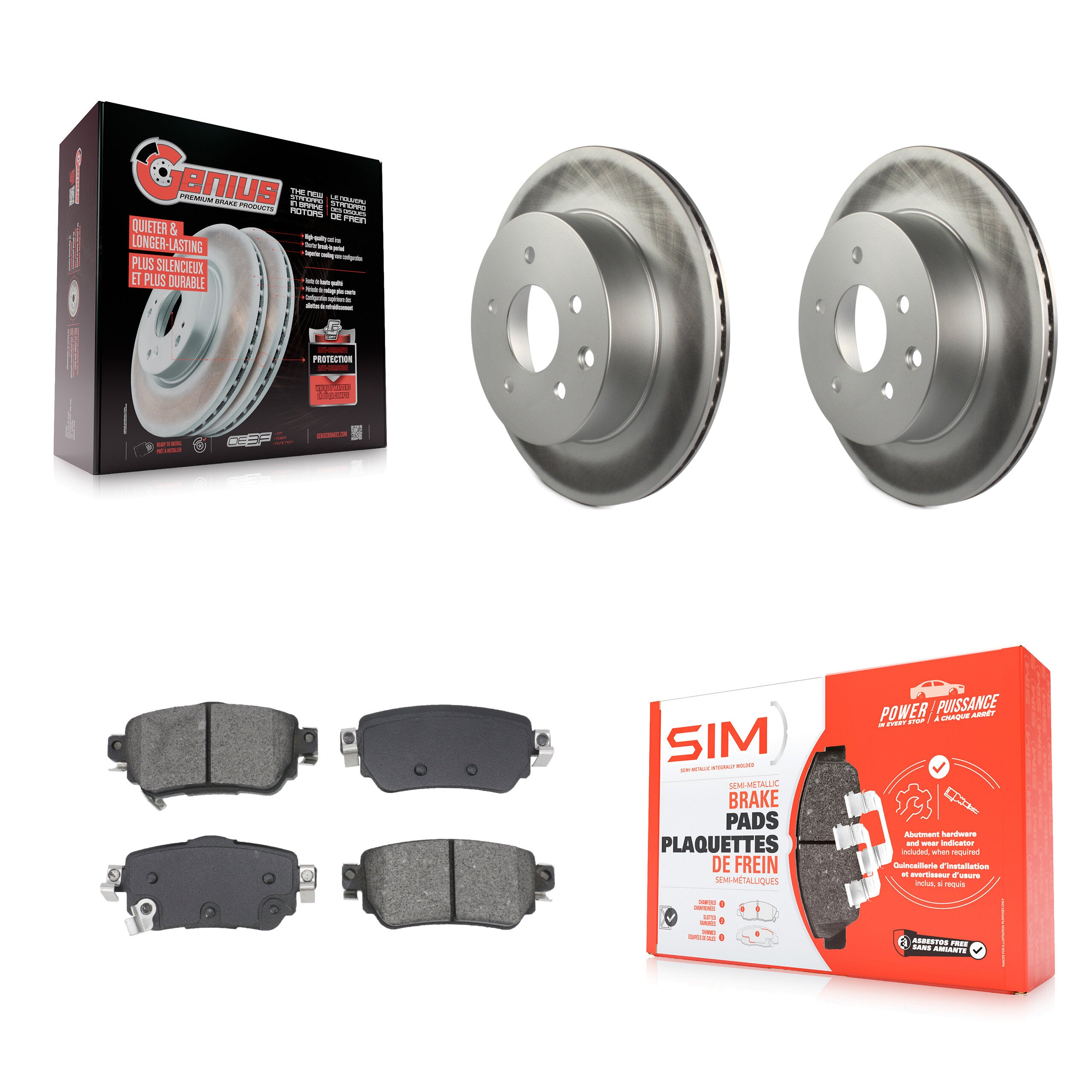 Transit Auto KGS-102701 Disc Brake Kit for 2019 Nissan Rogue Sport - Rear