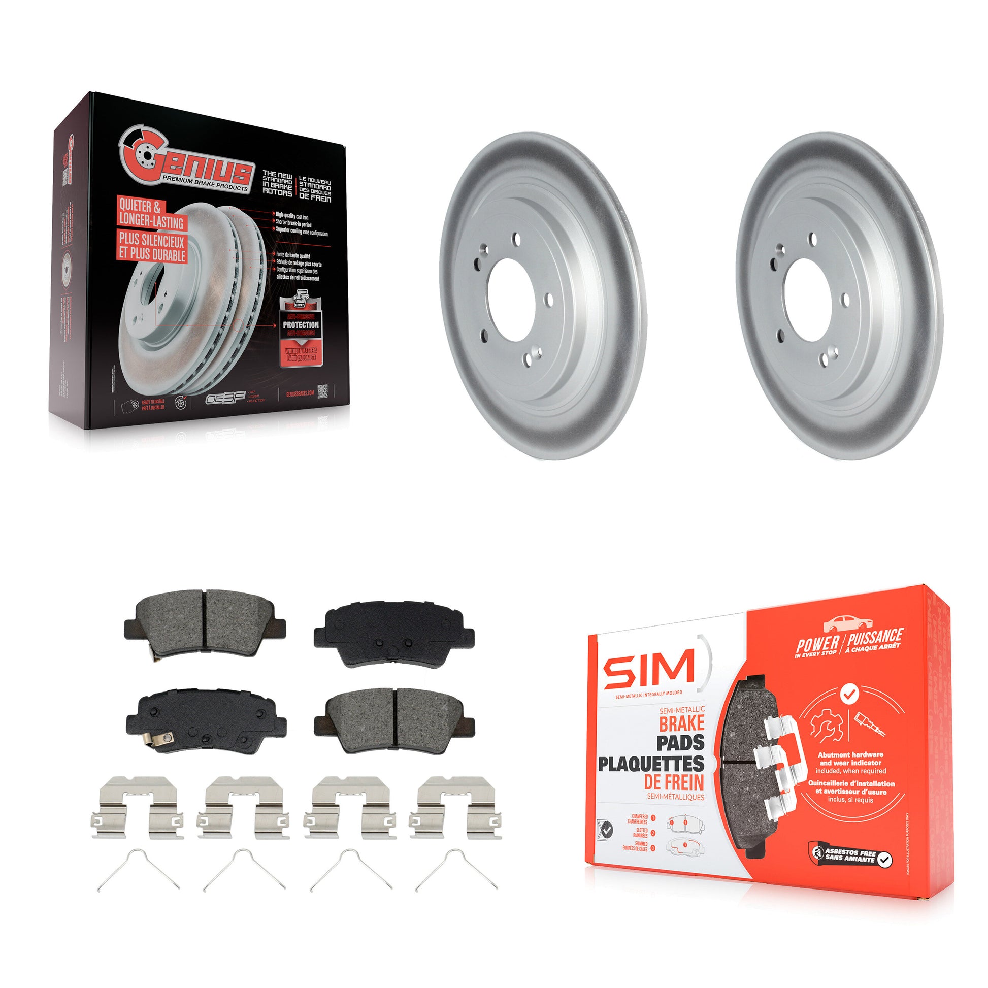 Transit Auto KGS-102703 Disc Brake Kit for 2017-2022 Hyundai Nexo, Hyundai Tucson, Kia Sportage - Rear