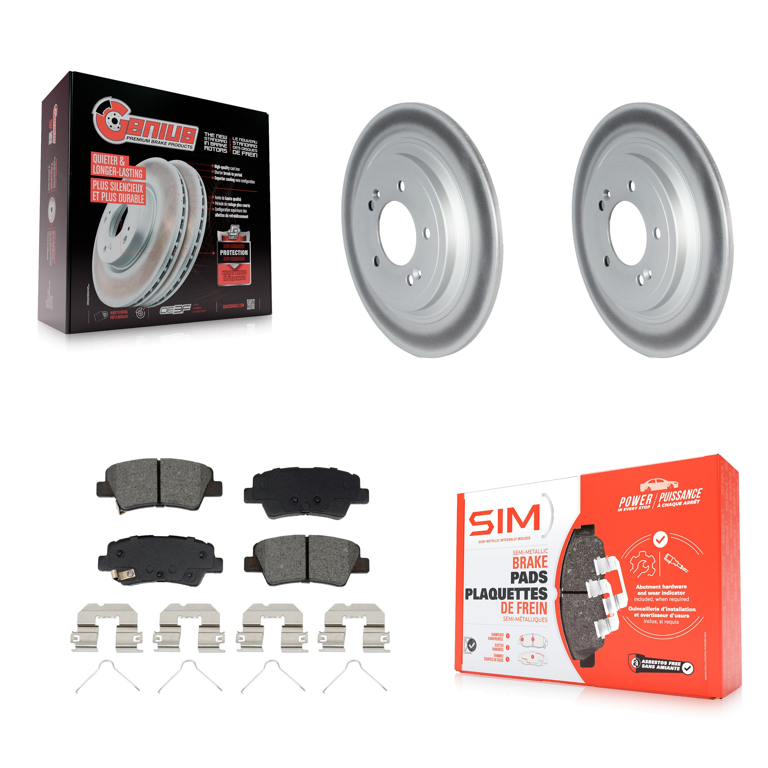 Transit Auto KGS-102703 Disc Brake Kit for 2017-2022 Hyundai Nexo, Hyundai Tucson, Kia Sportage - Rear