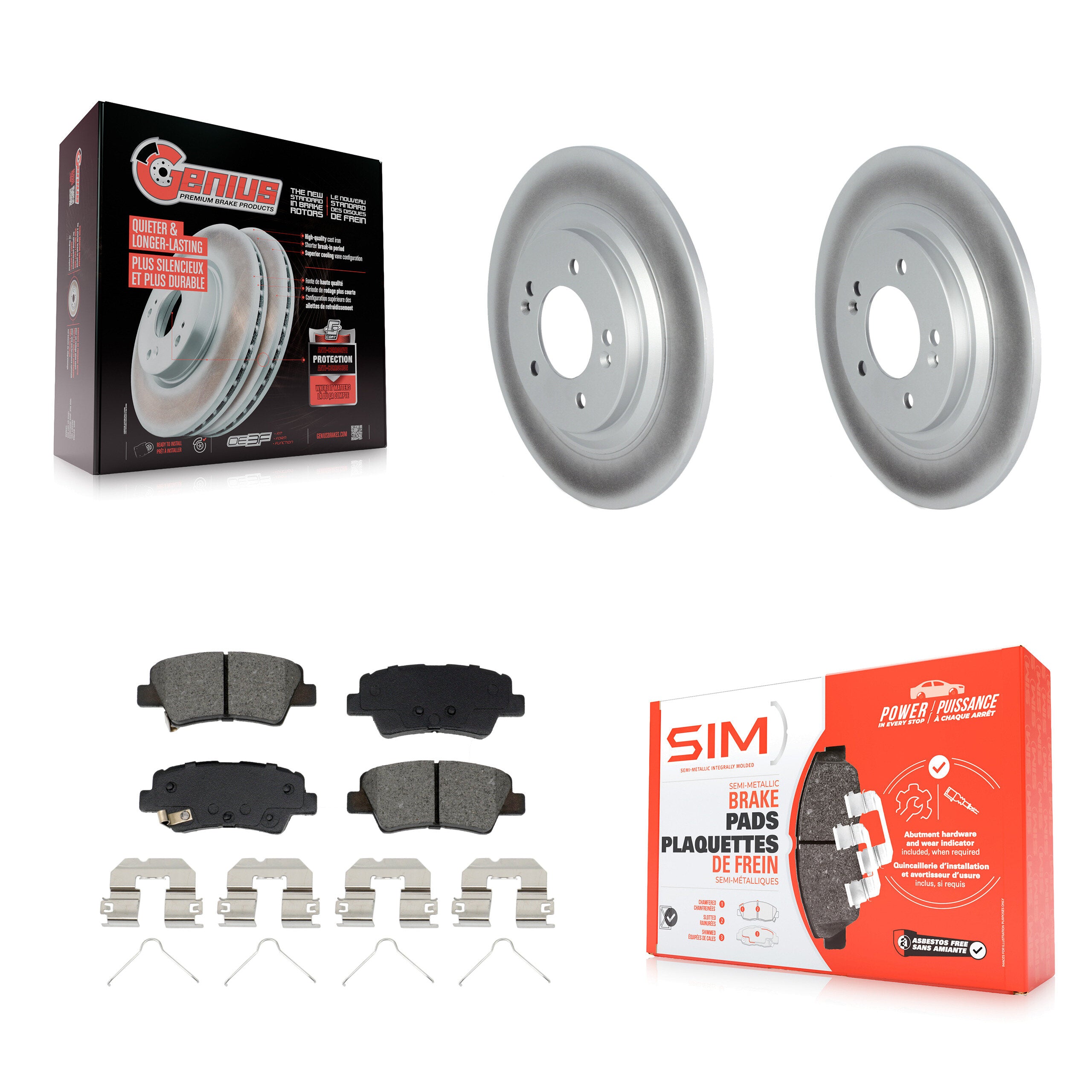 Transit Auto KGS-102704 Disc Brake Kit for 2017-2020 Kia Cadenza - Rear