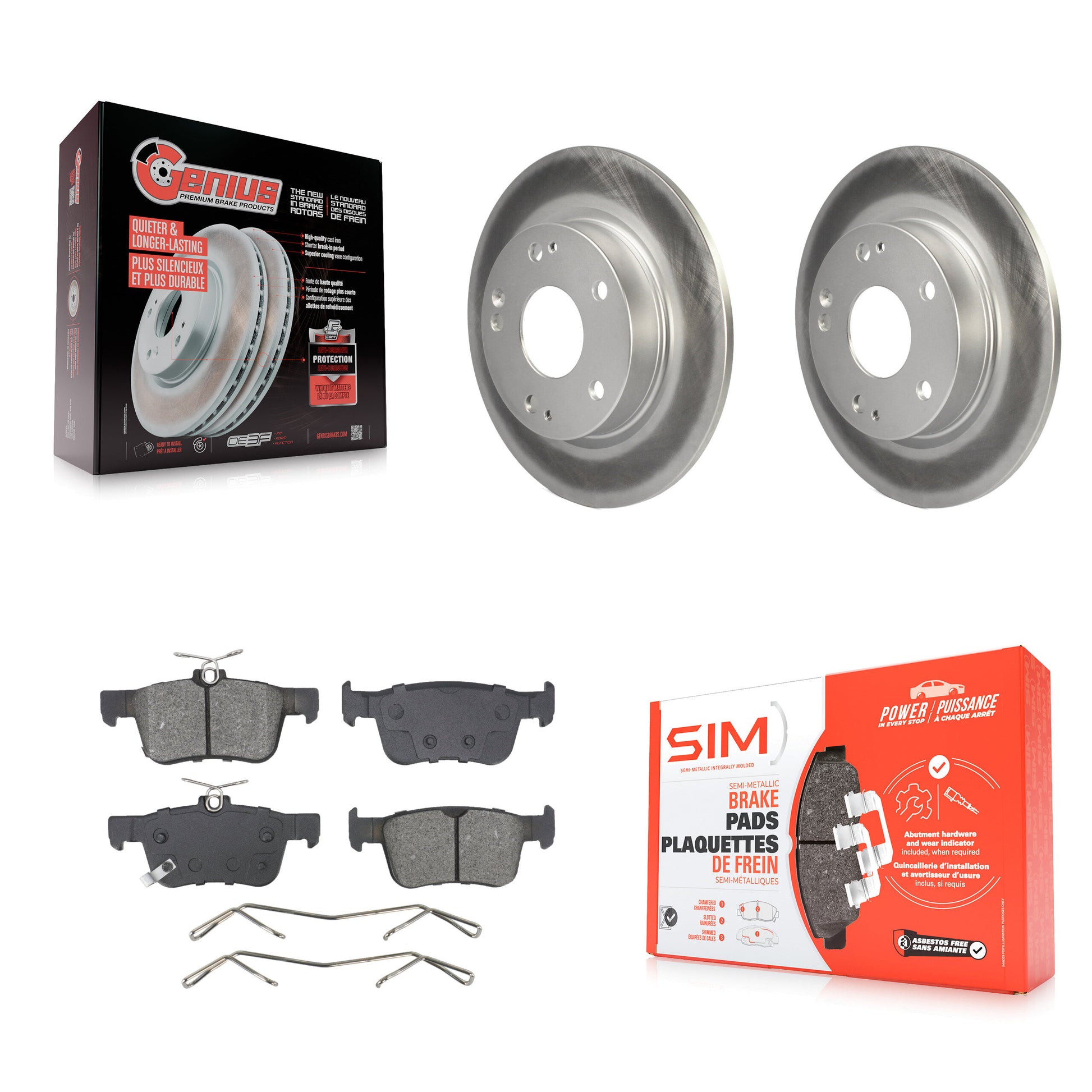 Transit Auto KGS-102706 Disc Brake Kit for 2019-2022 Honda Civic, Honda Insight - Rear
