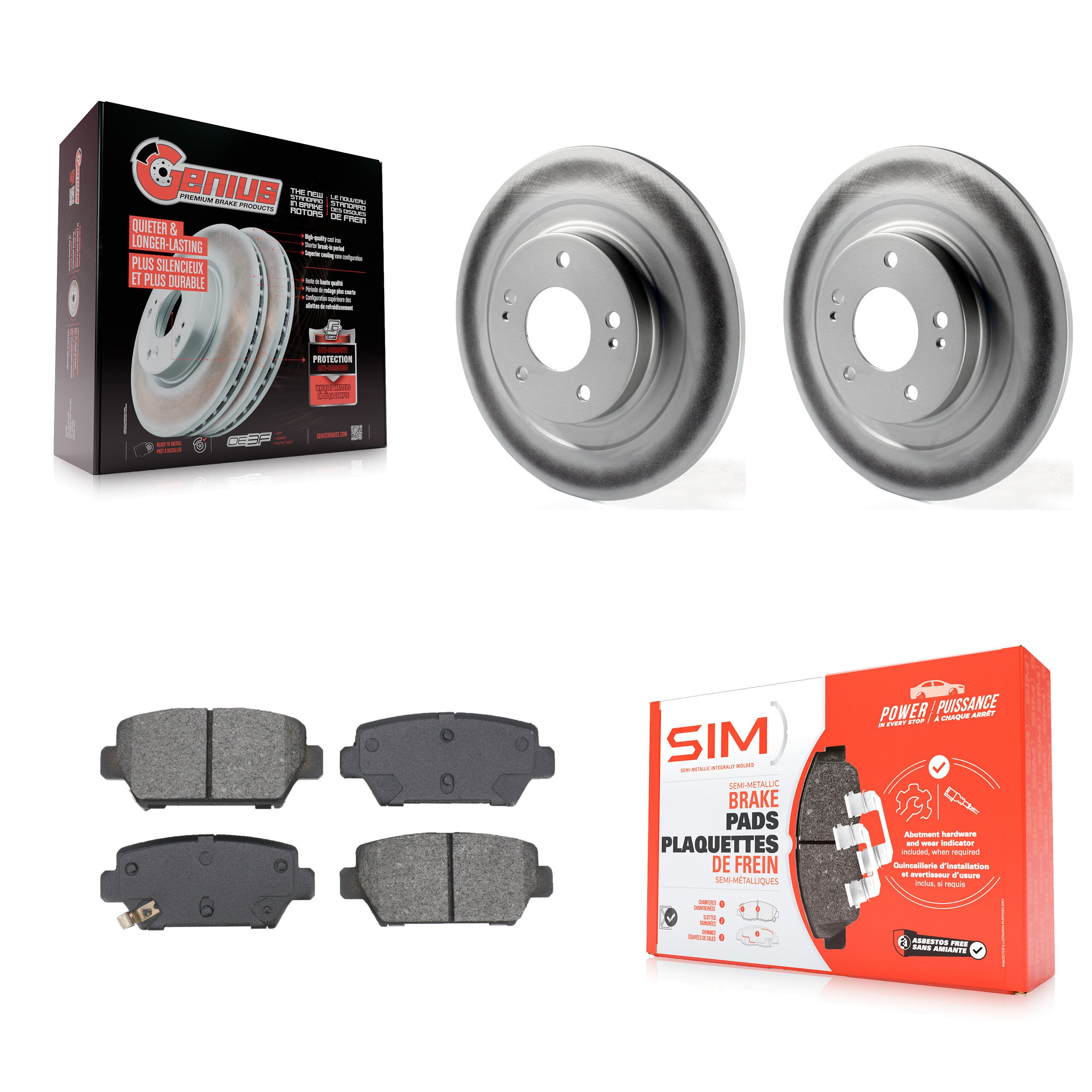 Transit Auto KGS-102707 Disc Brake Kit for 2018-2022 Mitsubishi Eclipse Cross - Rear
