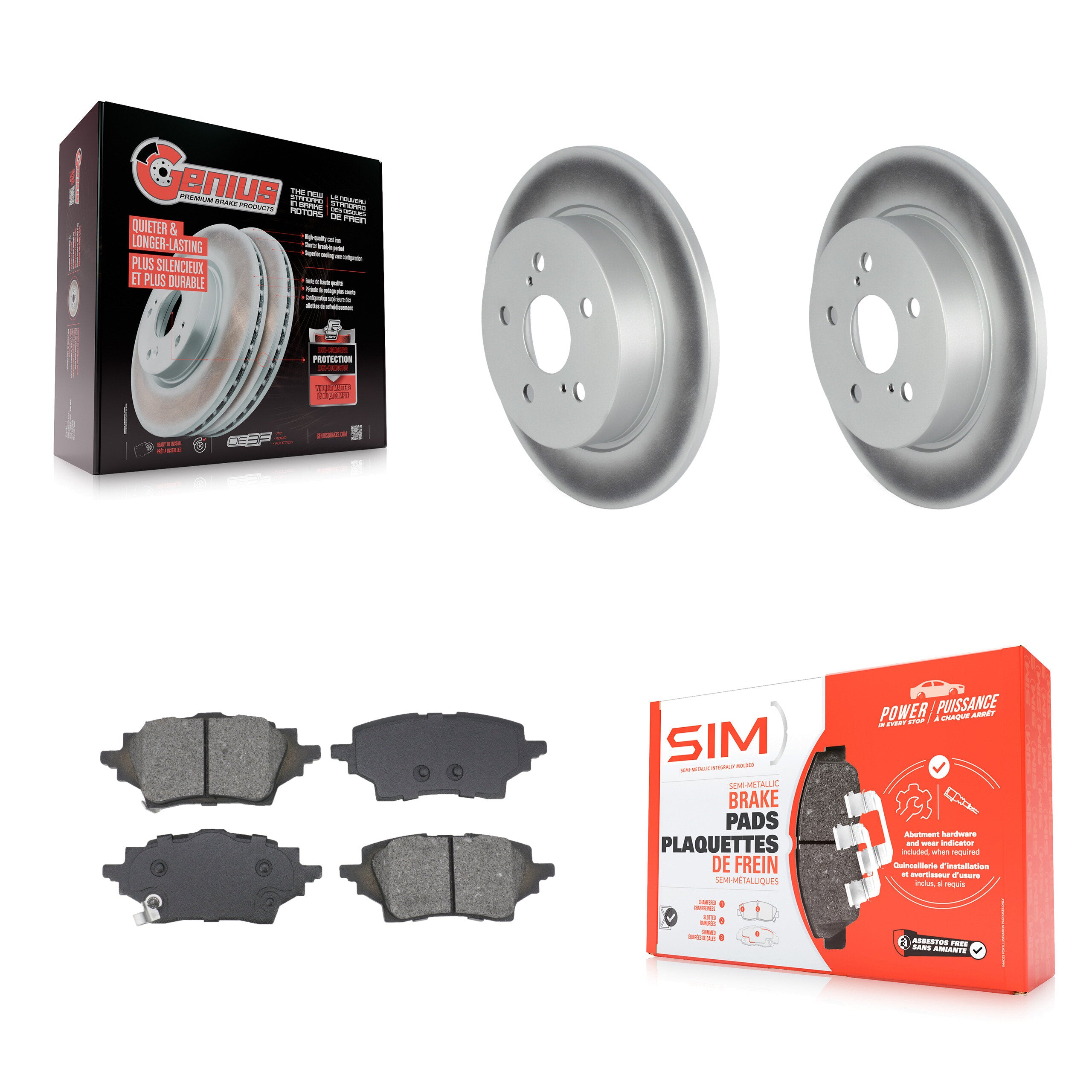 Transit Auto KGS-102715 Disc Brake Kit for 2019-2021 Toyota C-HR - Rear