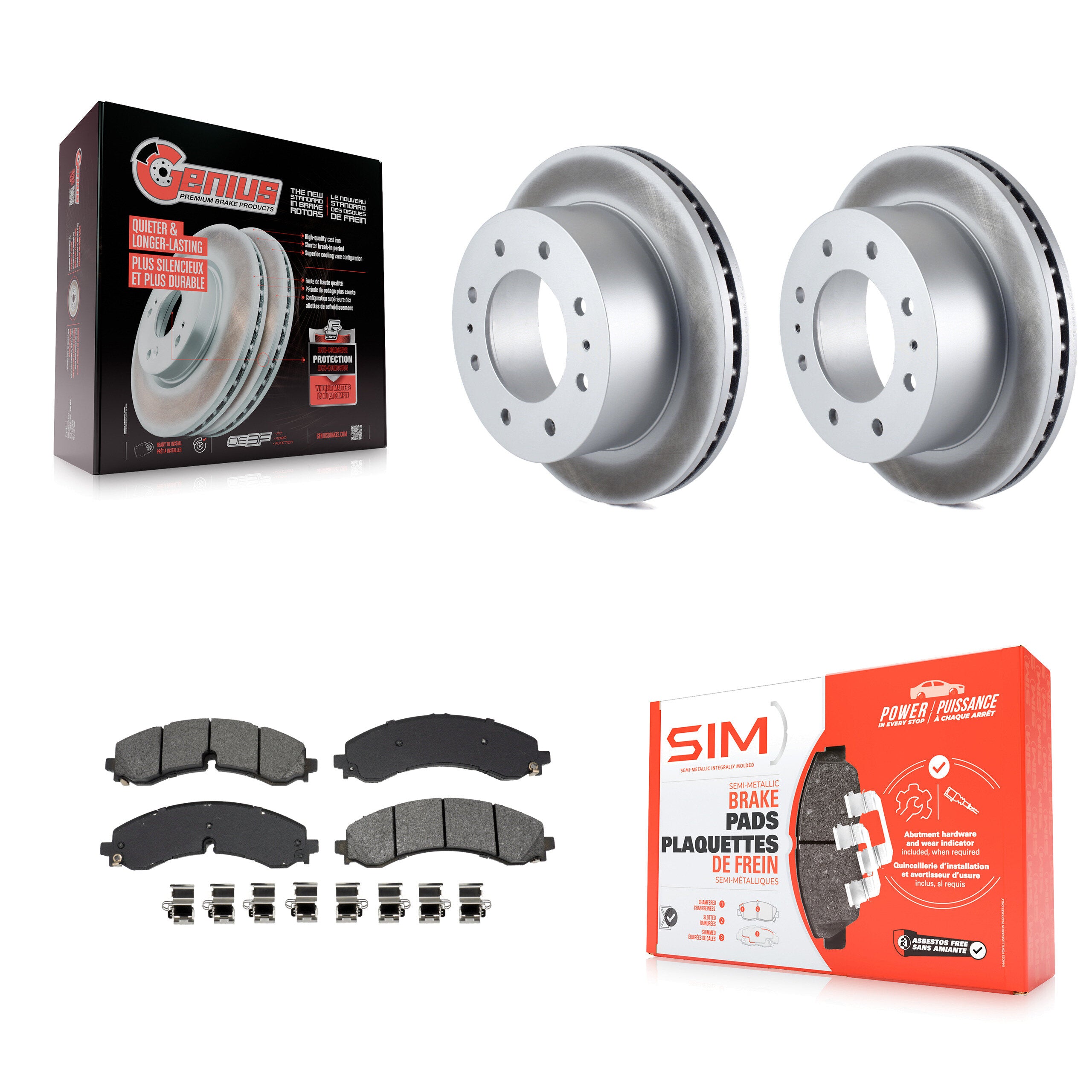 Transit Auto KGS-102719 Disc Brake Kit for 2020-2024 Chevrolet Silverado 2500 HD, Chevrolet Silverado 3500 HD and More - Rear