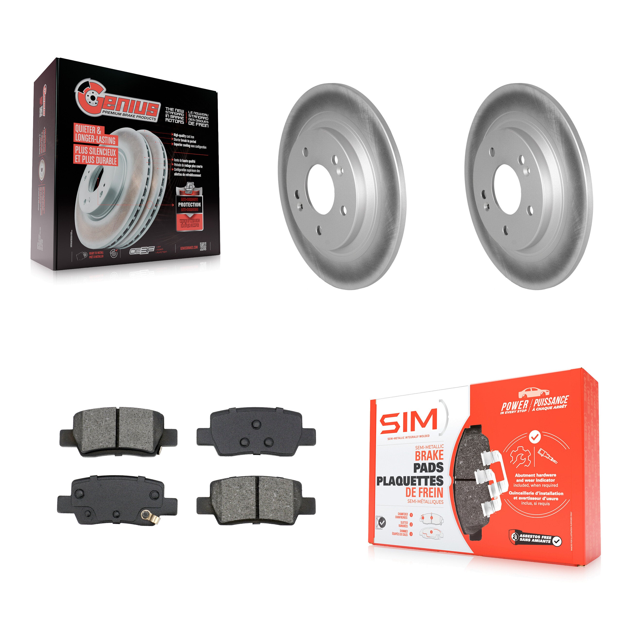 Transit Auto KGS-102722 Disc Brake Kit for 2021-2024 Kia Seltos - Rear