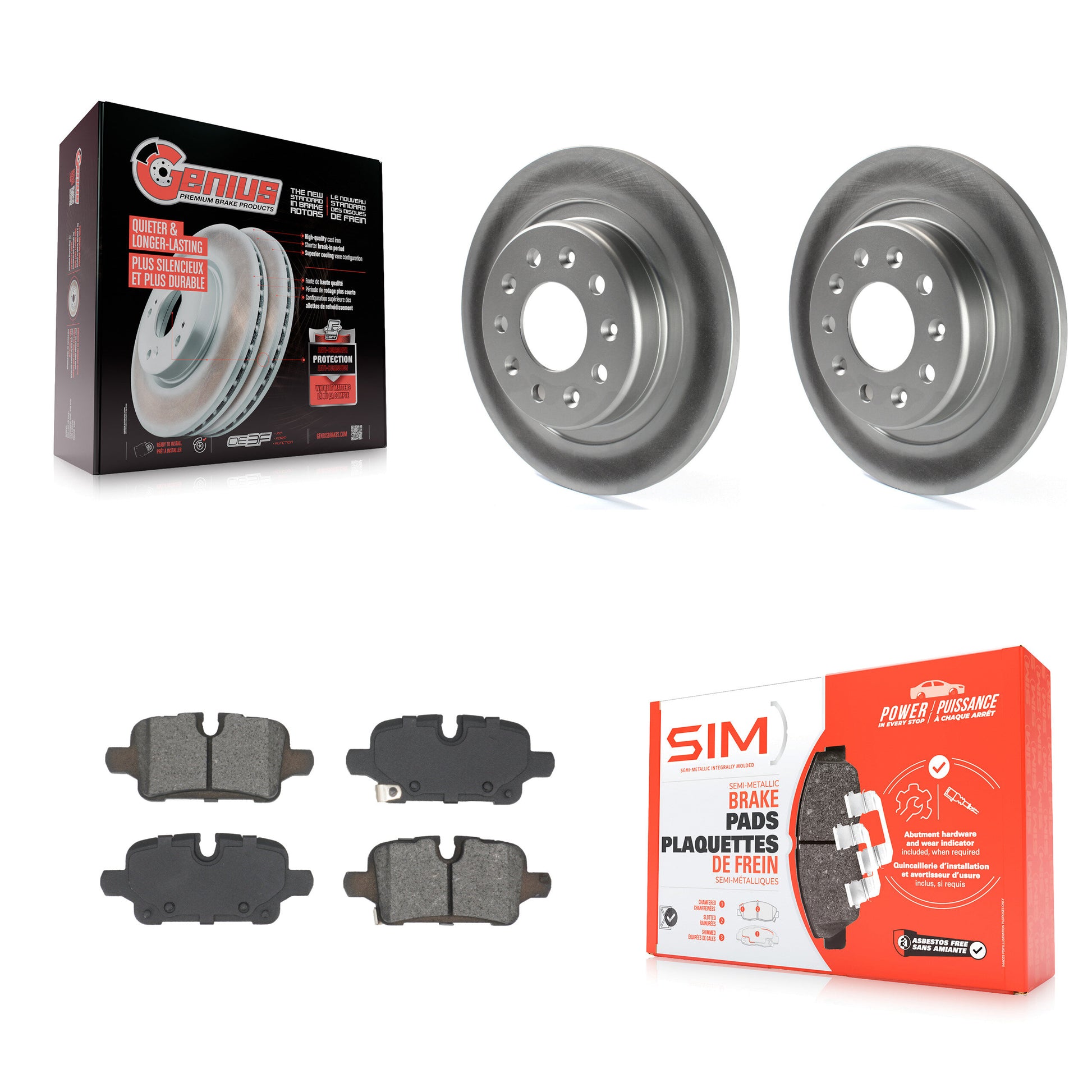 Transit Auto KGS-102725 Disc Brake Kit for 2020-2024 Chevrolet Malibu, Chevrolet Equinox, GMC Terrain - Rear